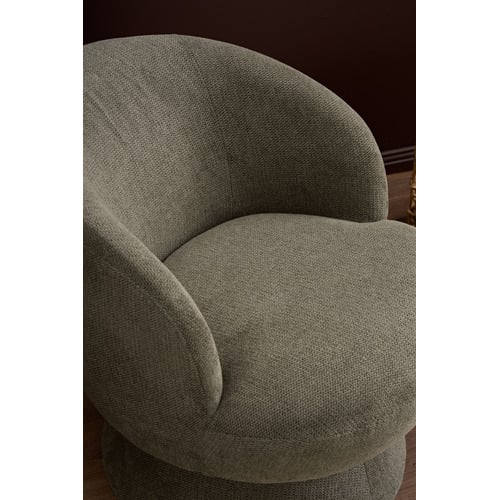 Eloise Chenille Swivel Armchair