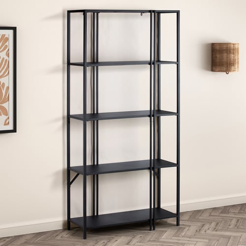 Miles 5 Tier Iron Bookshelf