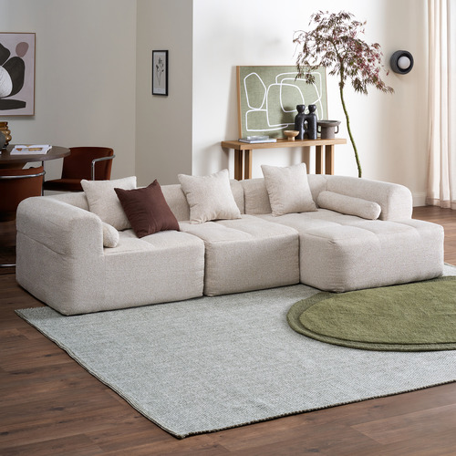 Bowie 4 Seater Boucle Sofa with Chaise