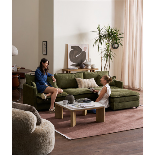 Coco 4 Seater Upholstered Modular Sofa & Ottoman Set