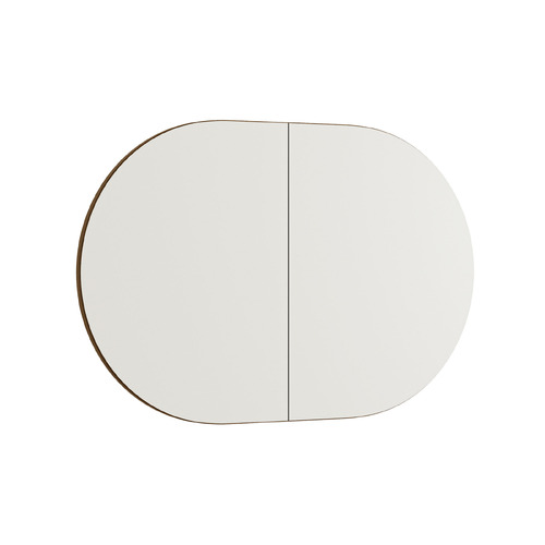 Mecca 900mm Oval Mirrored Shaving Cabinet