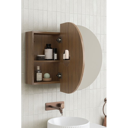 Mecca 900mm Oval Mirrored Shaving Cabinet