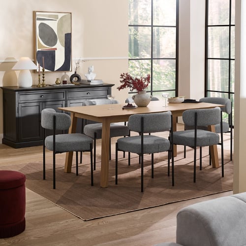 80cm Natural Square Dining Table