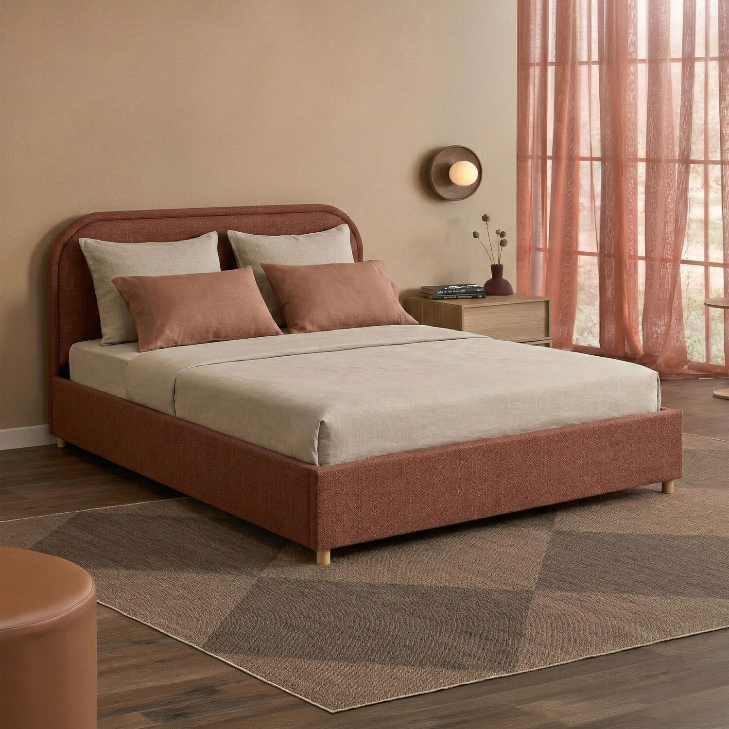 Elba Upholstered Gas Lift Storage Bed Frame
