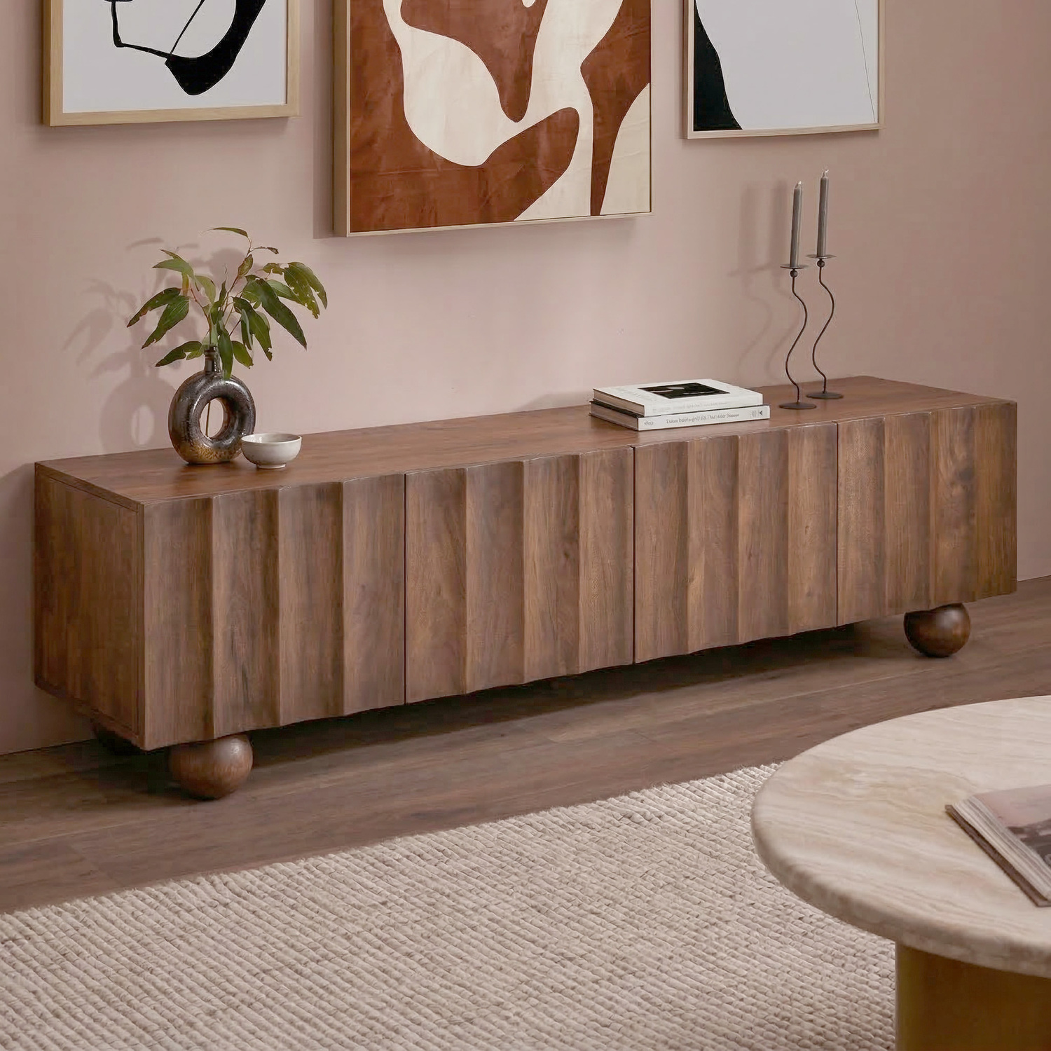 Hendry Mango Wood TV Unit