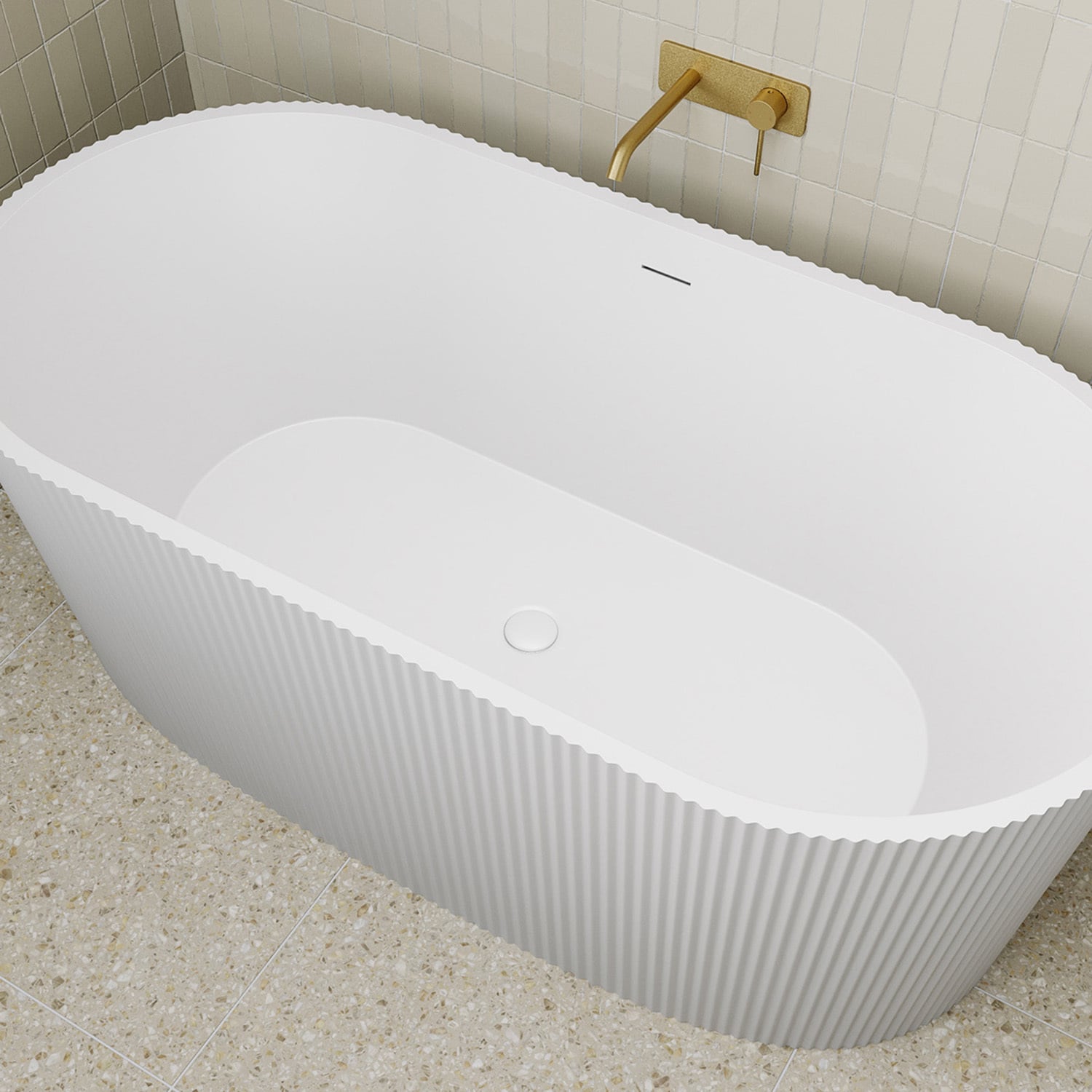 Avalon 1500mm Fulted Acrylic Freestanding Bath