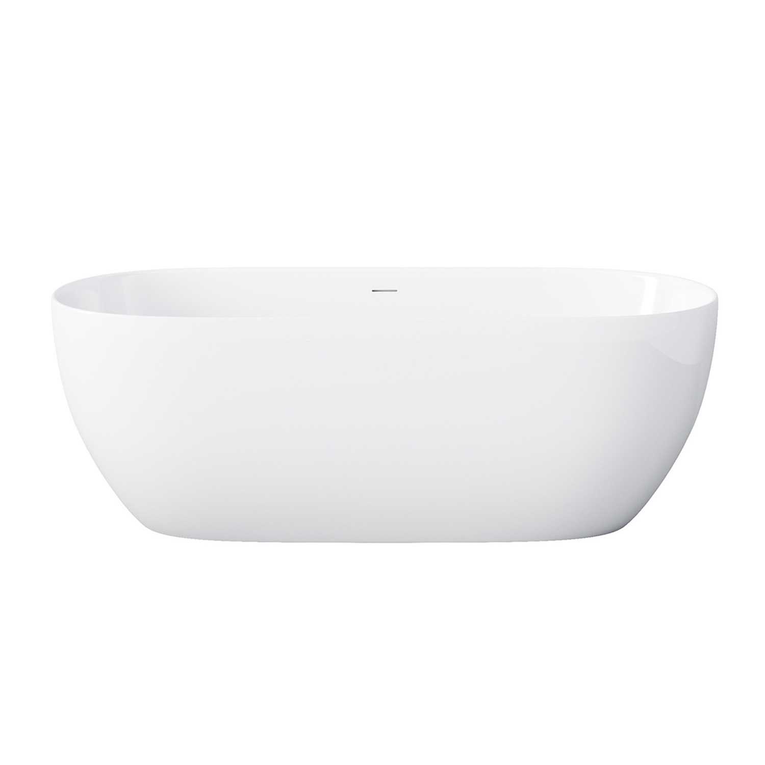 Avalon 1700mm Gloss White Curve Acrylic Freestanding Bath