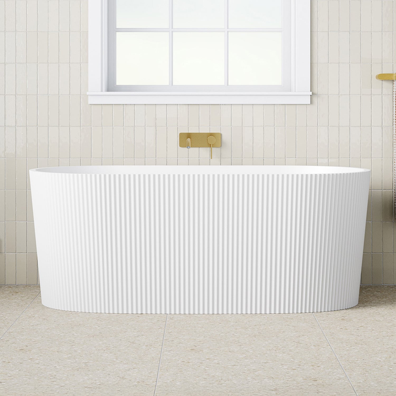 Avalon 1500mm Fulted Acrylic Freestanding Bath