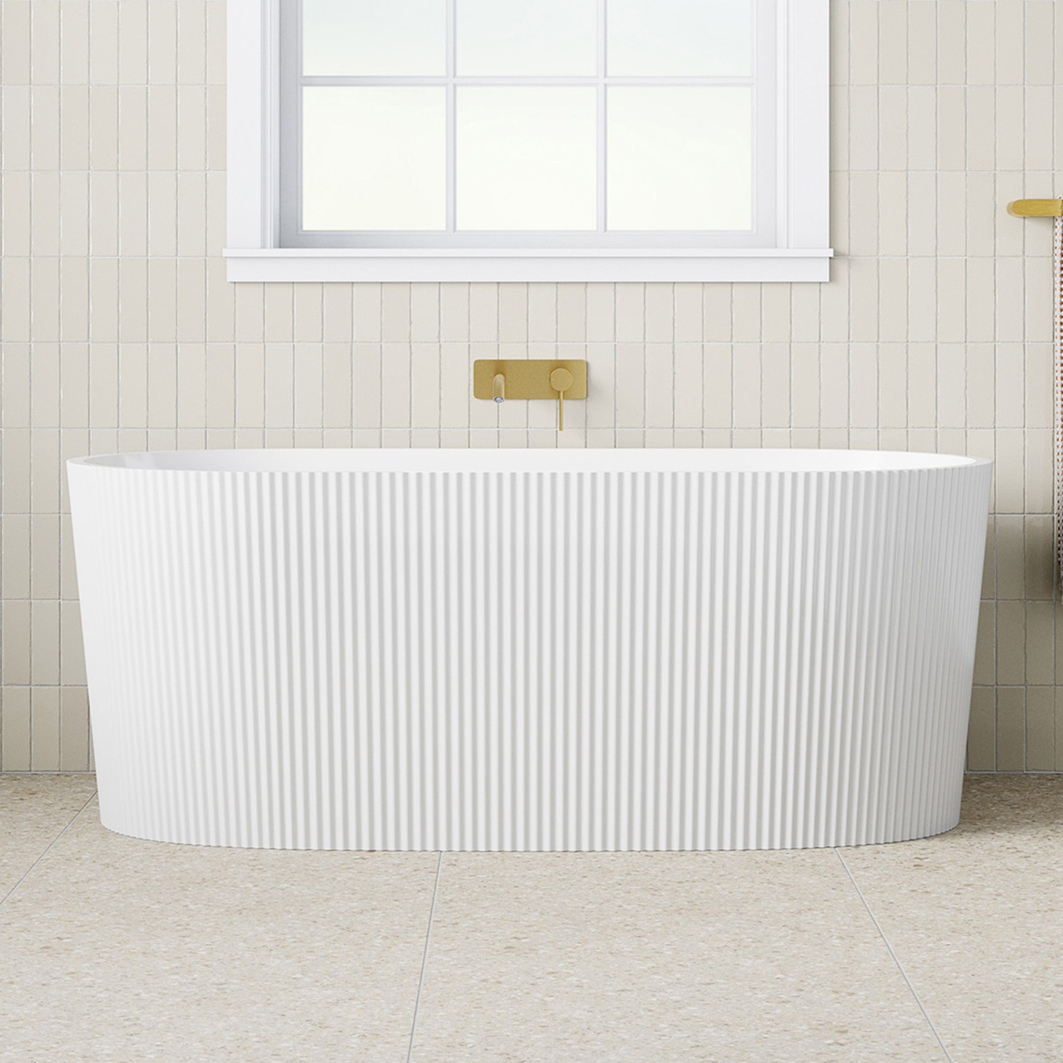 Avalon 1500mm Fulted Acrylic Freestanding Bath