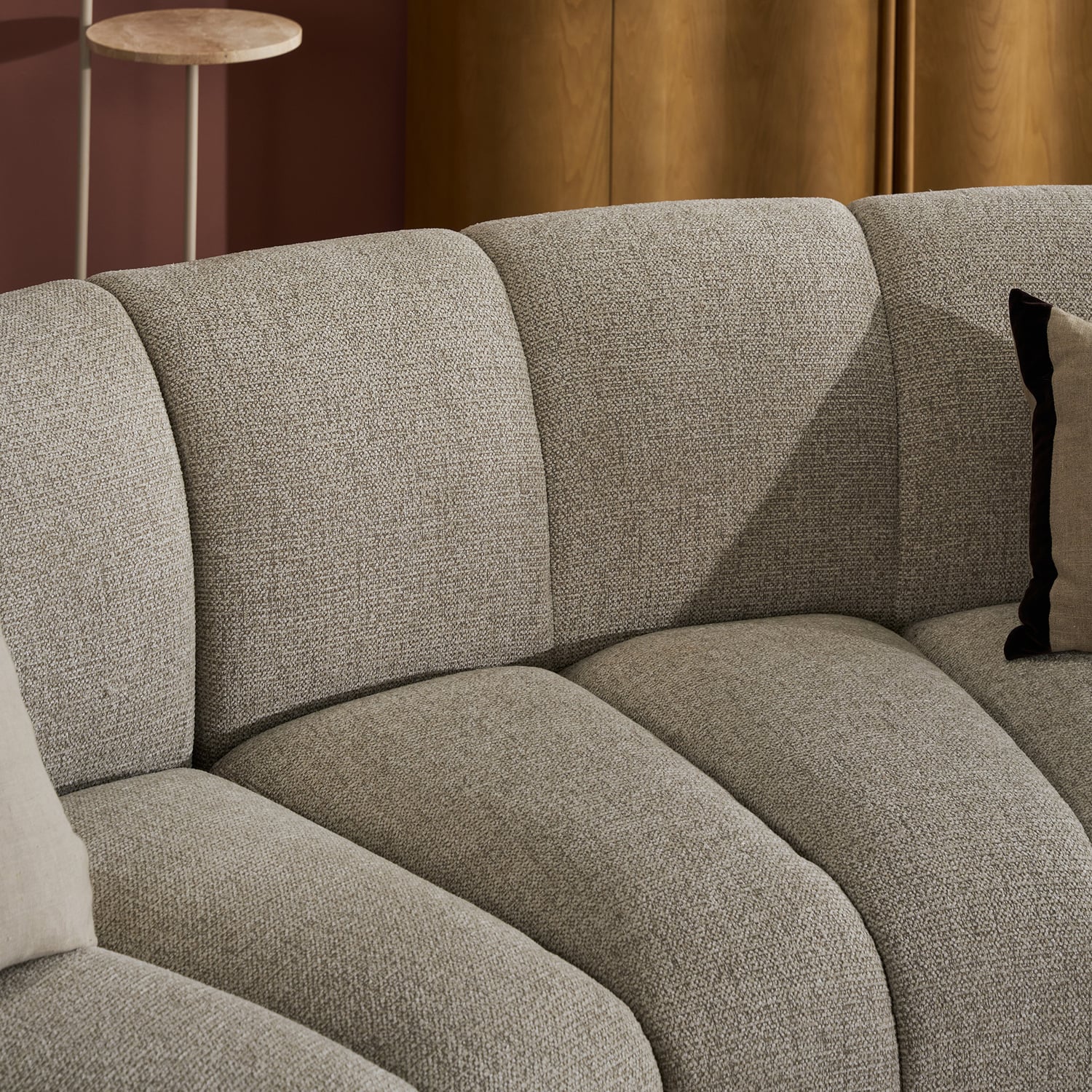 Arco Curved 3 Seater Chenille Modular Sofa