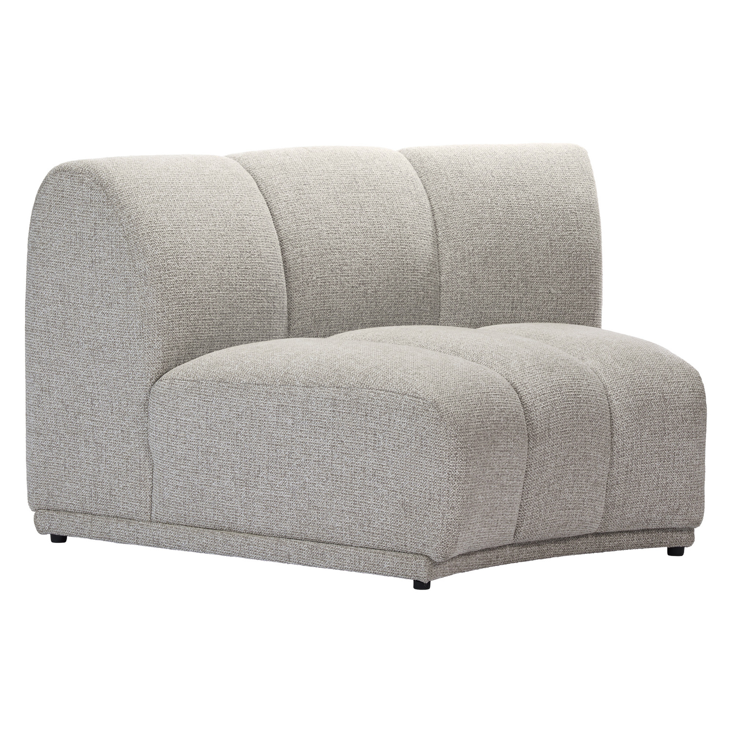 Arco Curved Chenille Armless Chair