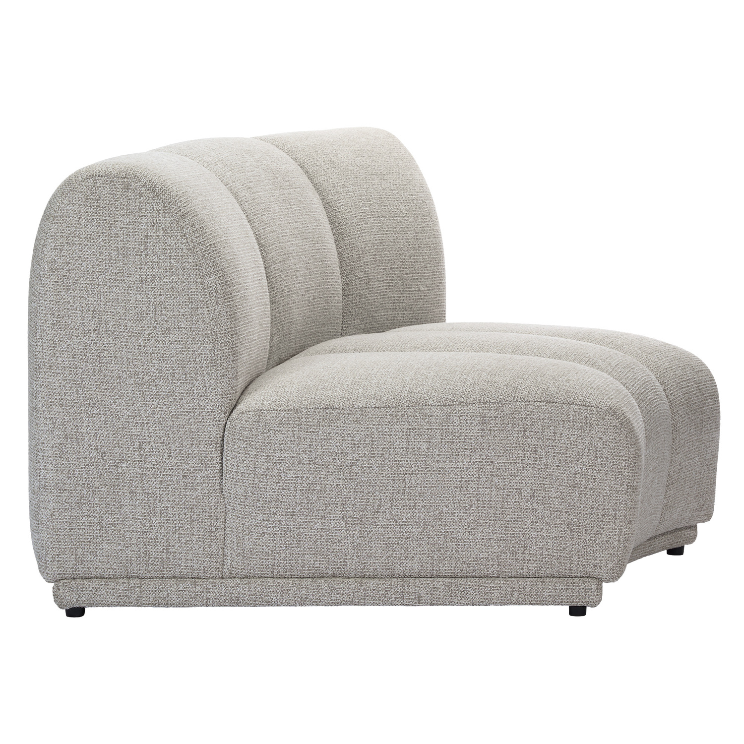 Arco Curved Chenille Armless Chair