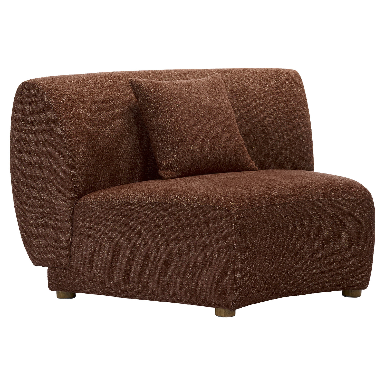 Cescent Wedge Chenille Armless Chair