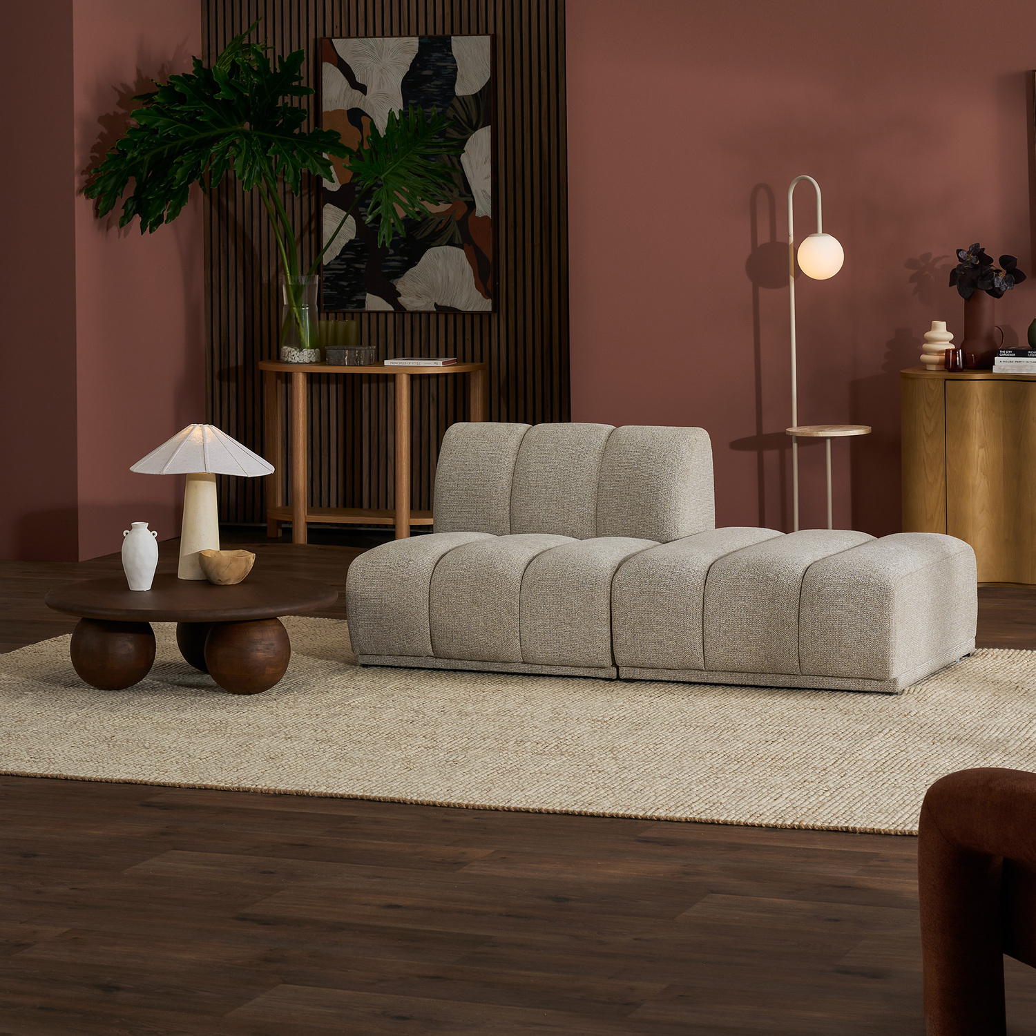 Arco Chenille Ottoman