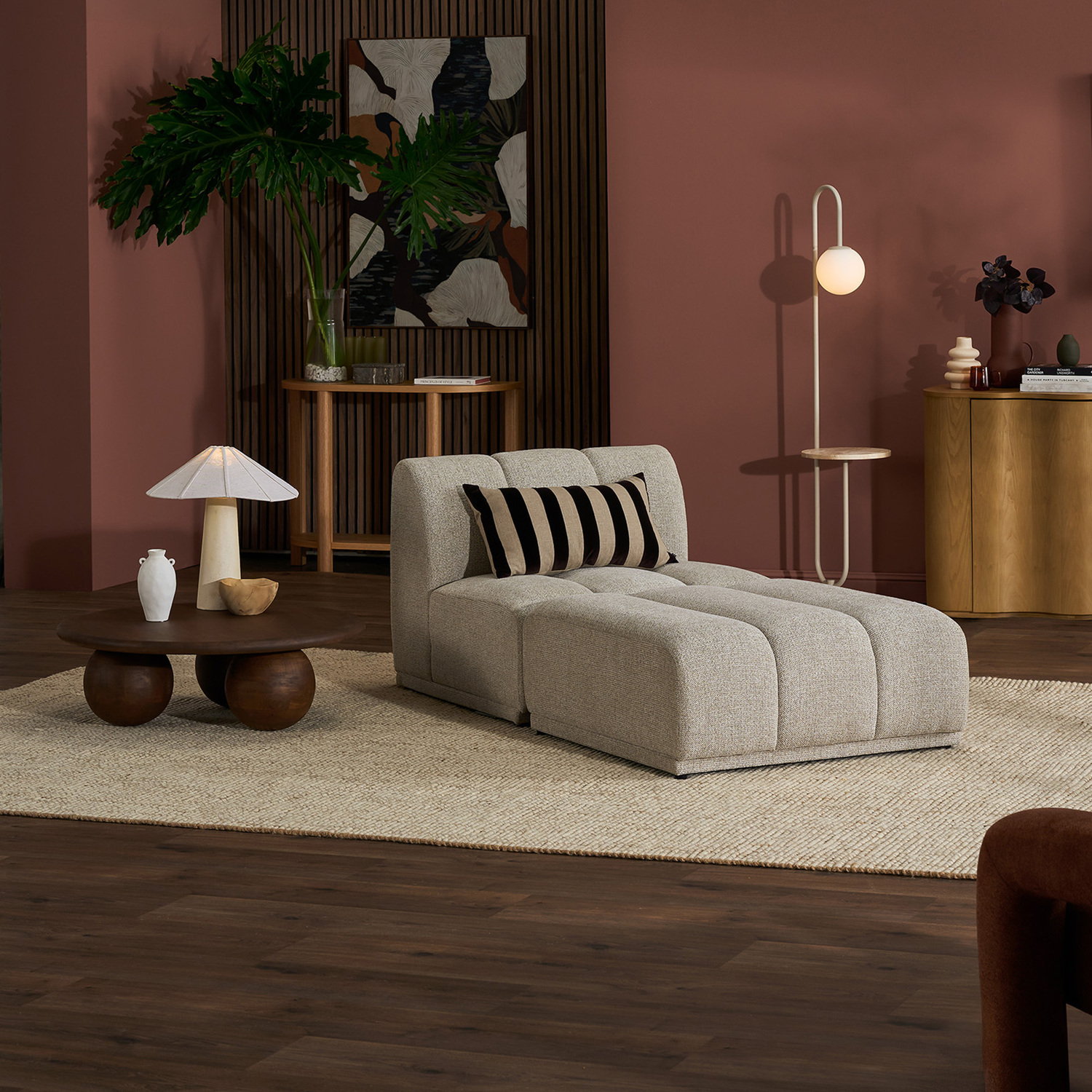 Arco Chenille Ottoman
