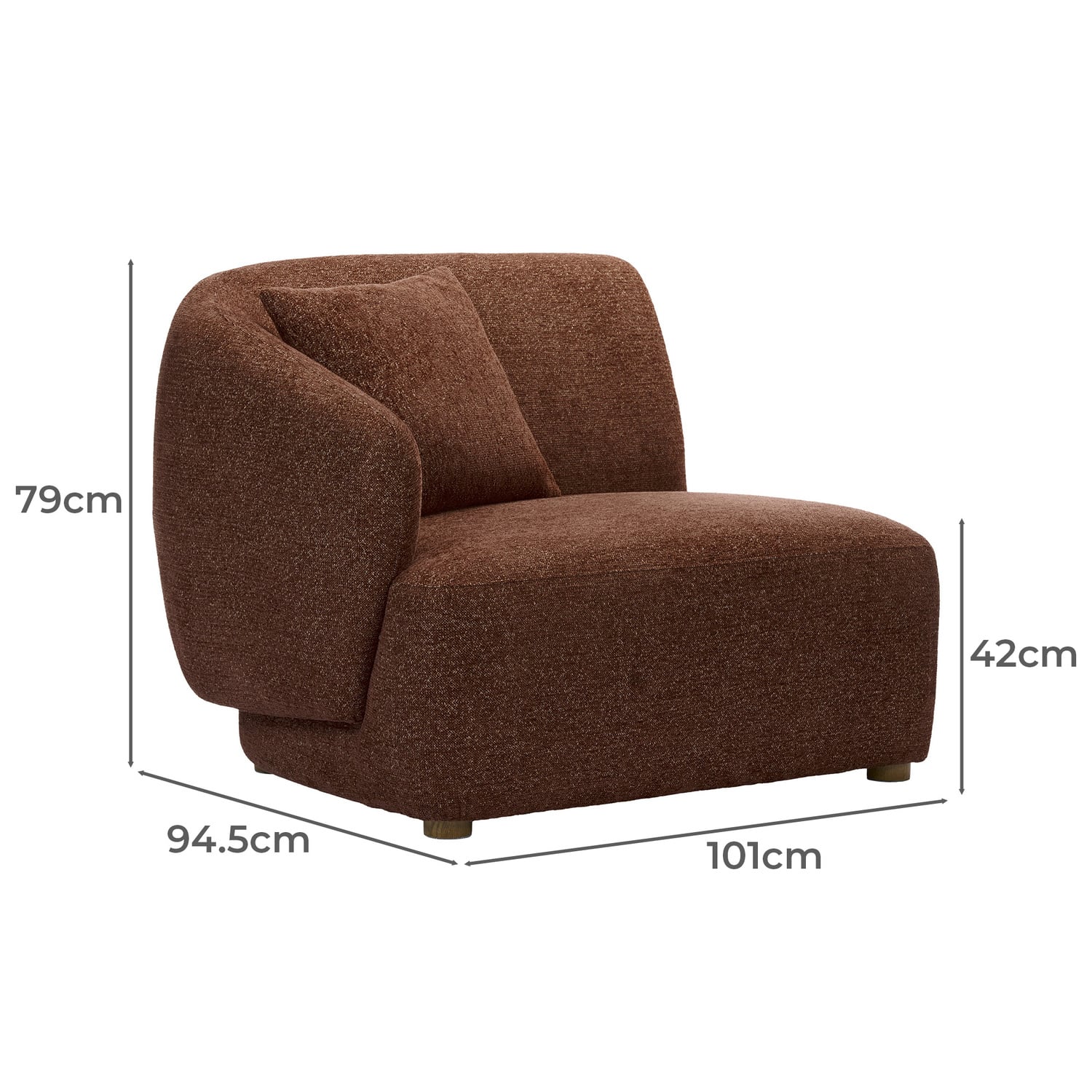 Cescent Left Corner Lounge Chair
