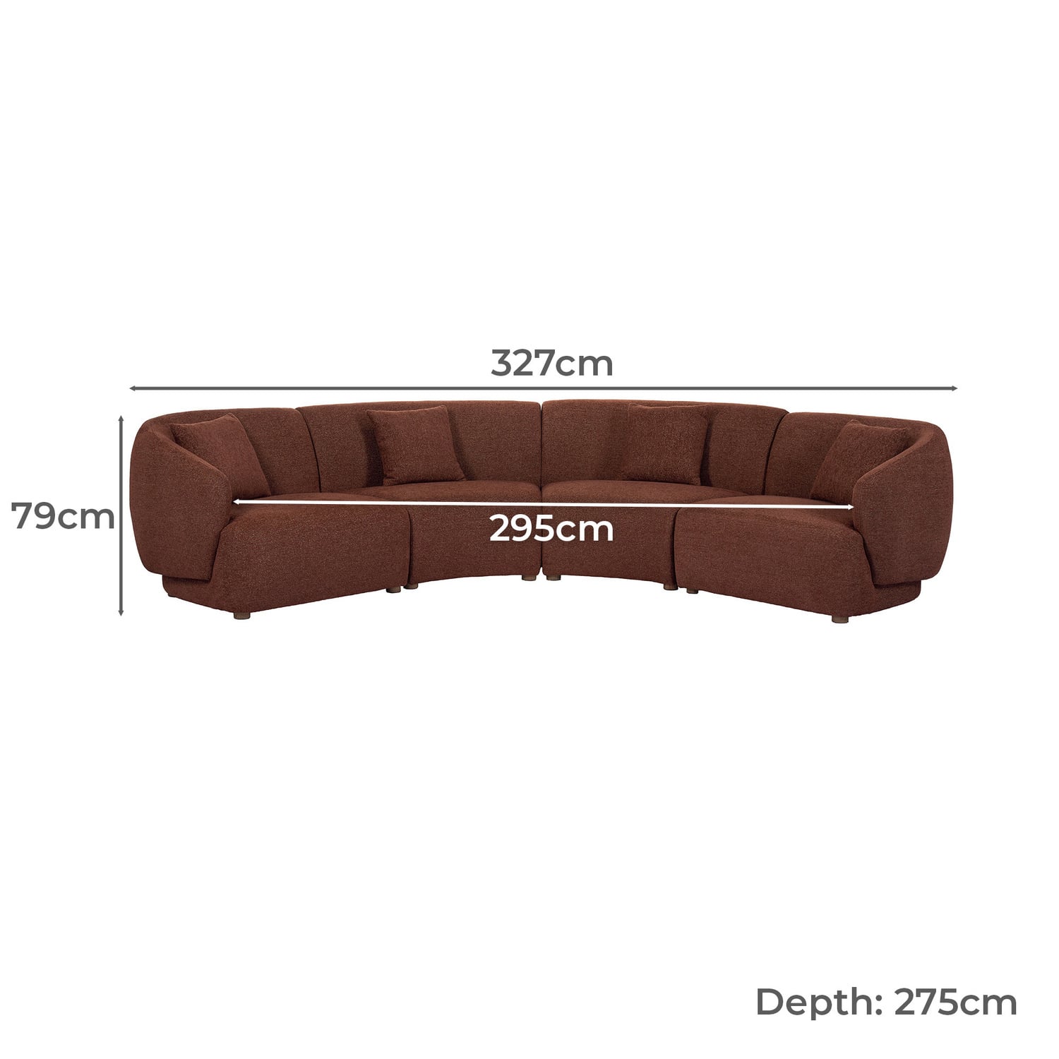 Crescent 4 Seater Modular Sofa