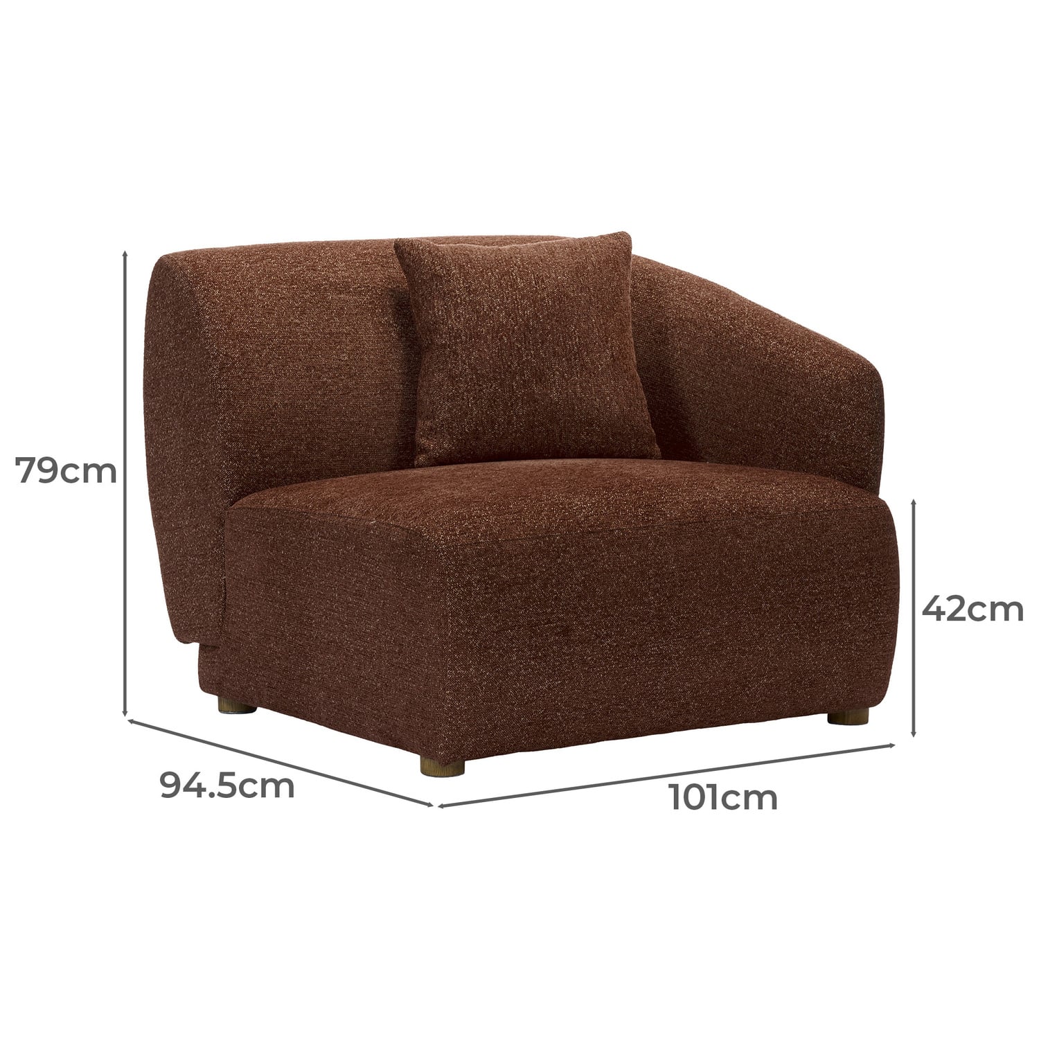 Cescent Right Corner Lounge Chair