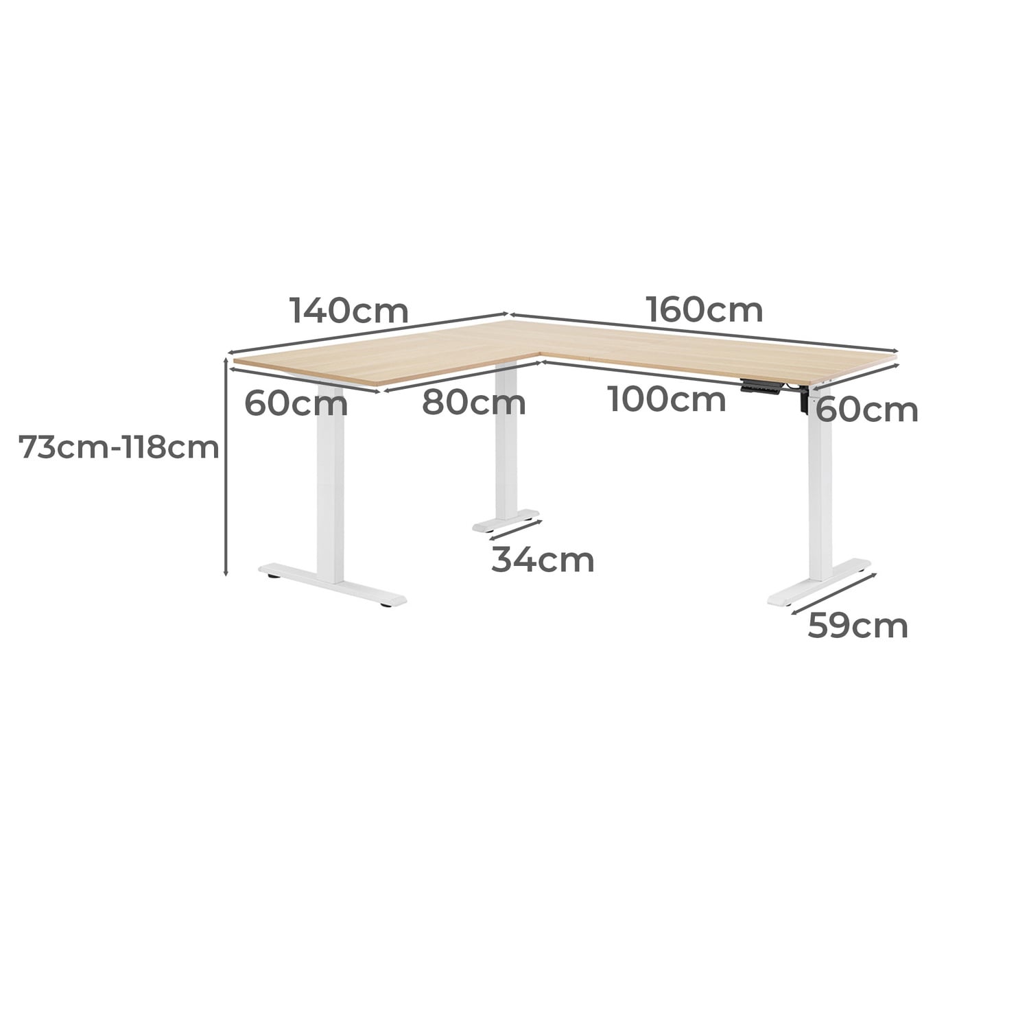 Leo Electric Sit & Stand Corner Desk