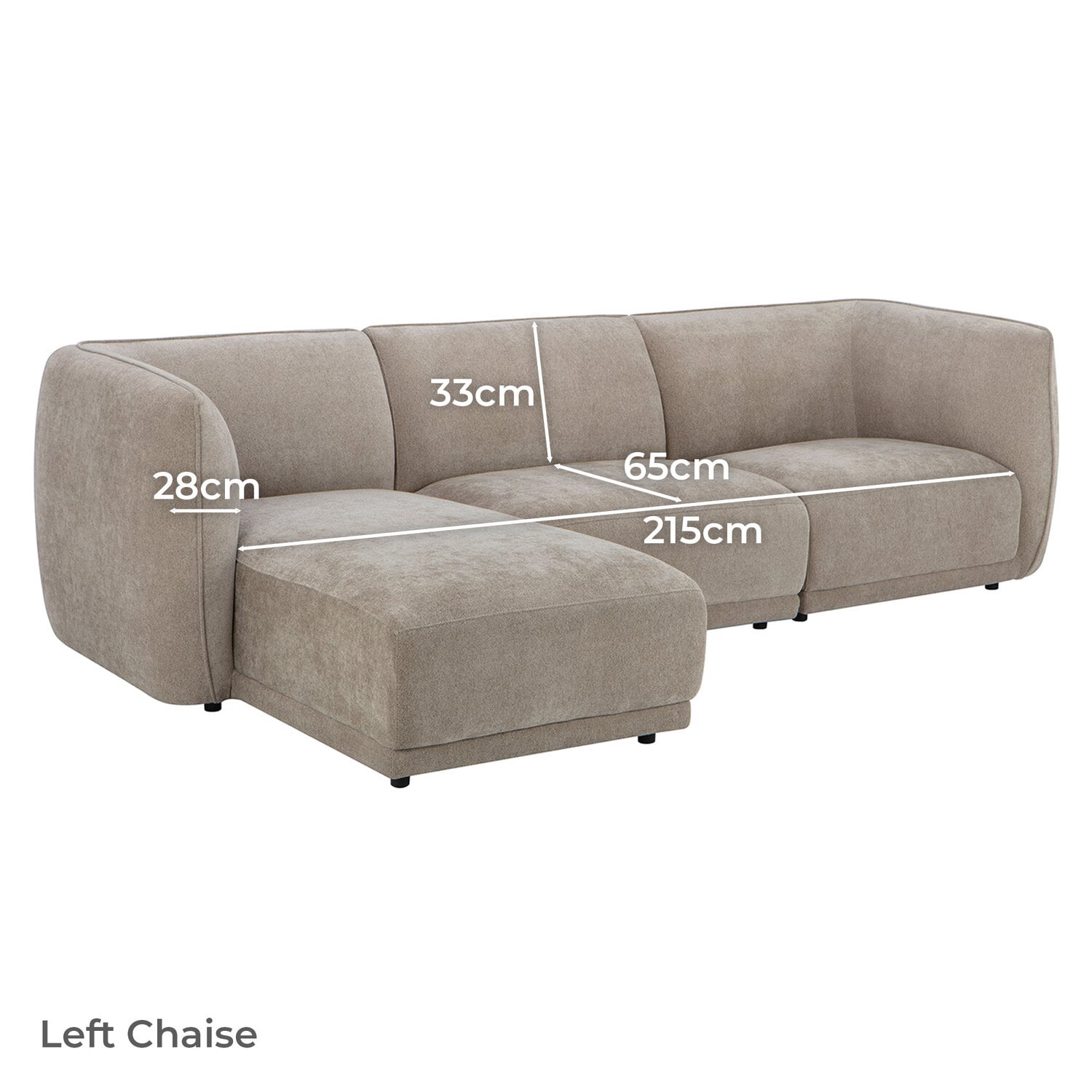Vivian 4 Seater Sofa with Chaise