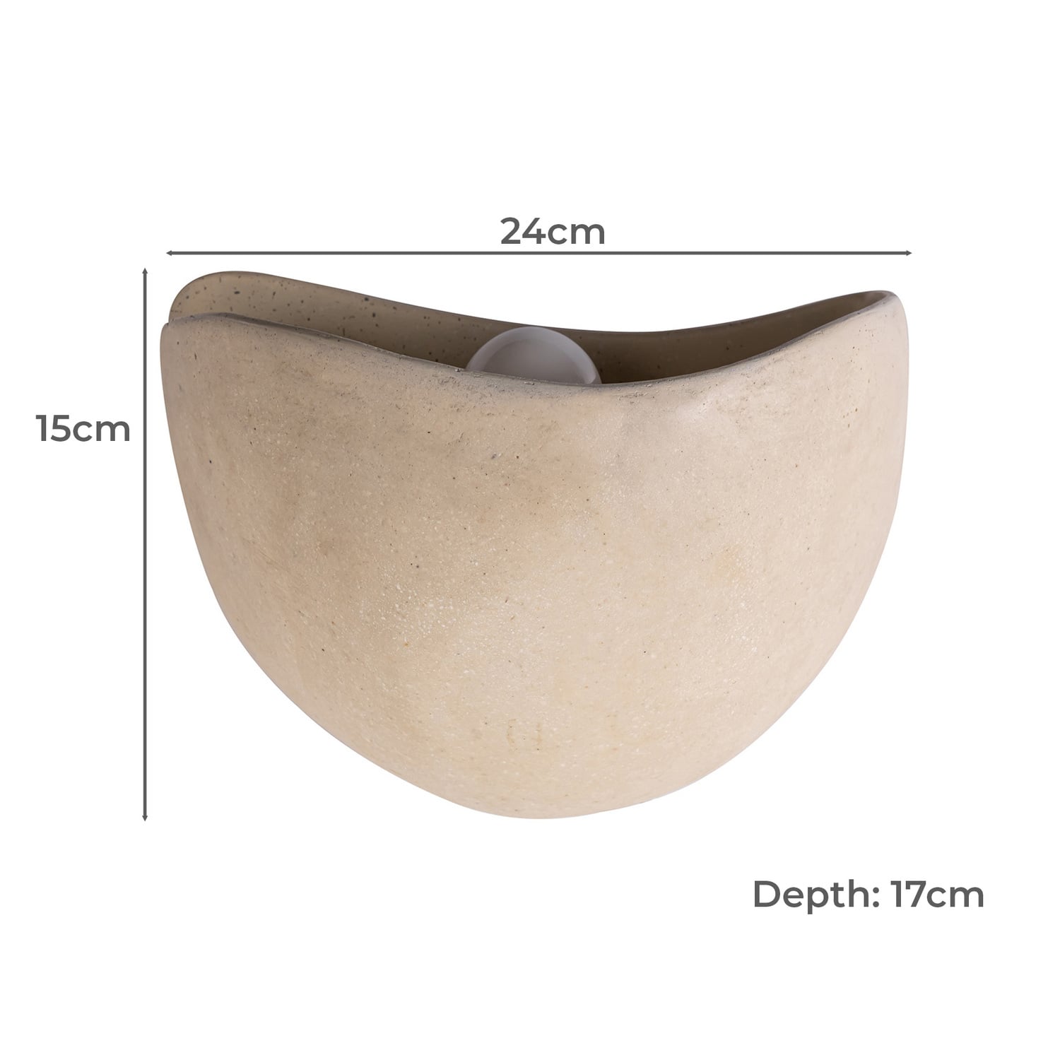 Jagger Organic Travertine-Look Wall Light