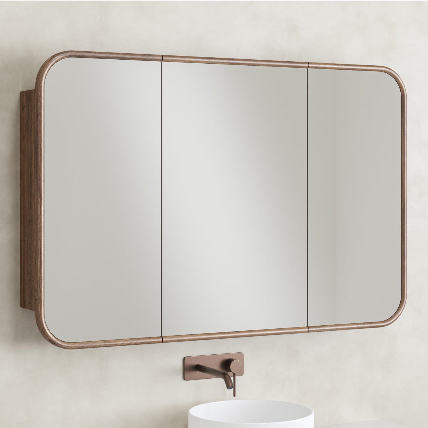Bronte 1200mm Rectangular Mirrored Shaving Cabinet