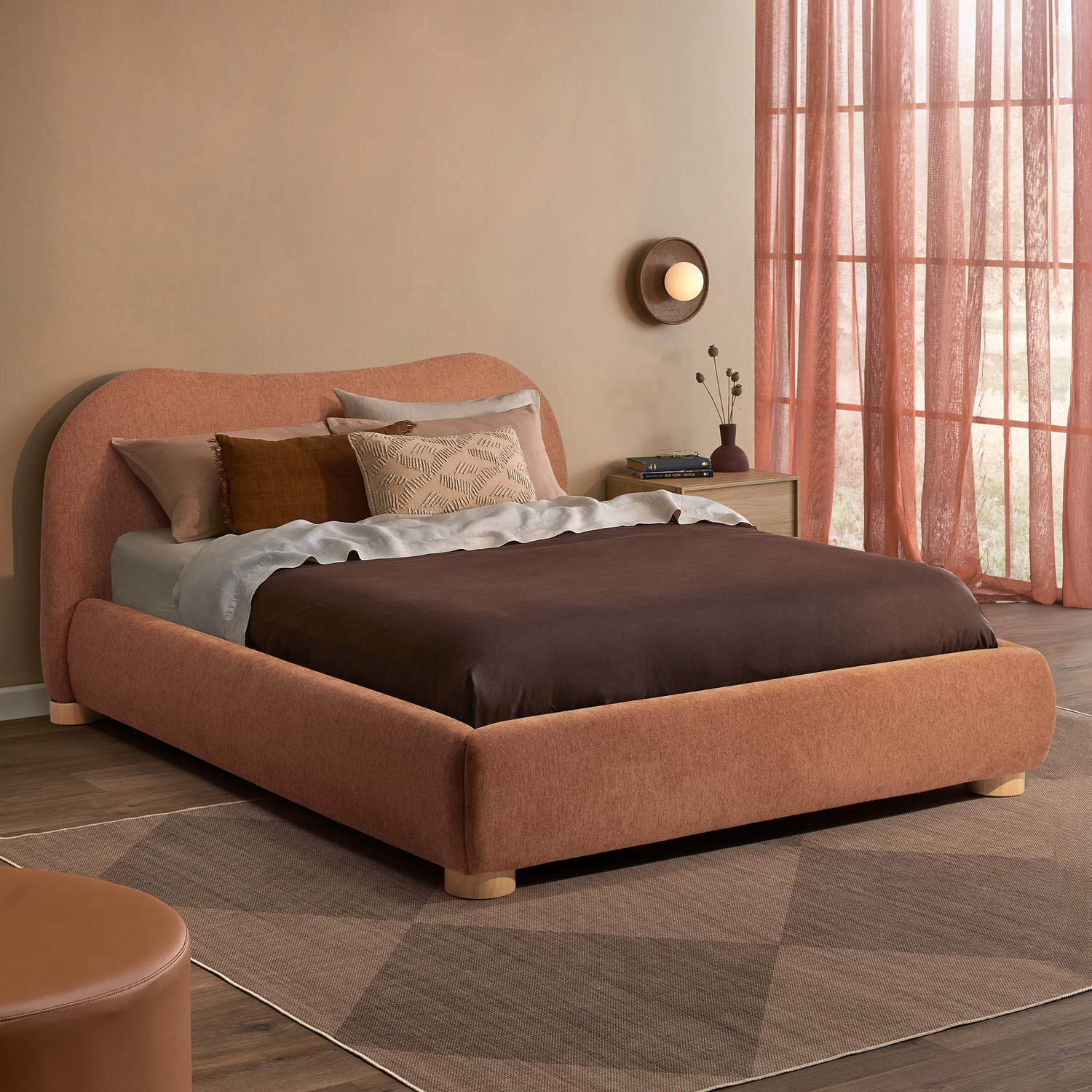 Paloma Boucle Gas Lift Storage Bed