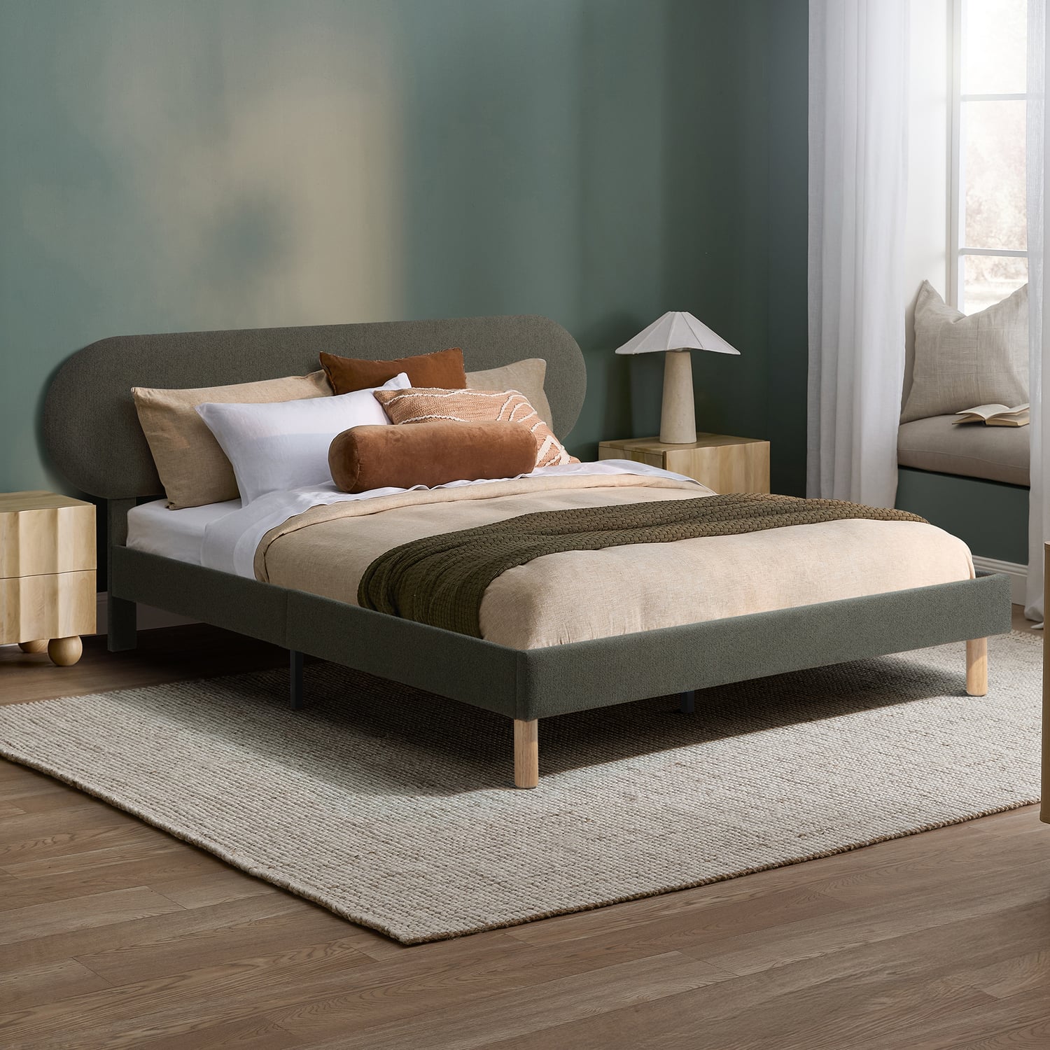 Lozenge Upholstered Bed