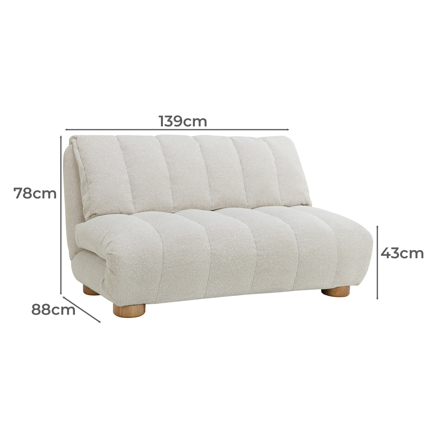 Bliss 2 Seater Double Upholstered Sofa Bed
