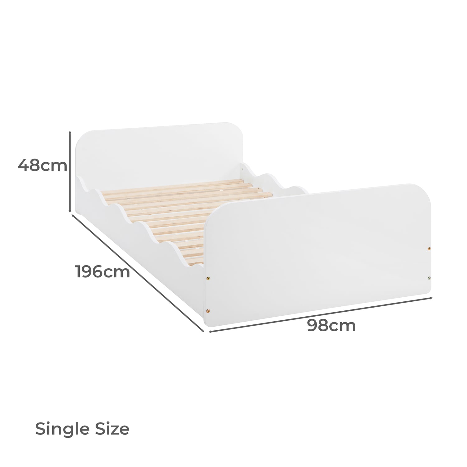 Wavy Single Floor Bed