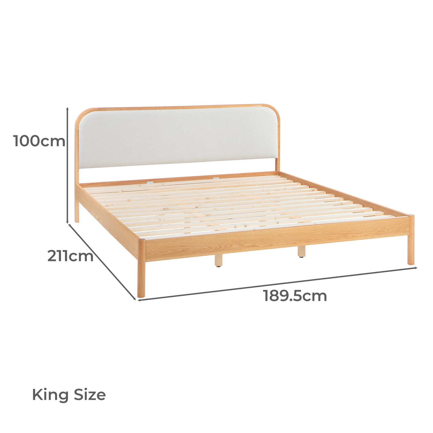 Barnaby Oak Wood Bed Frame