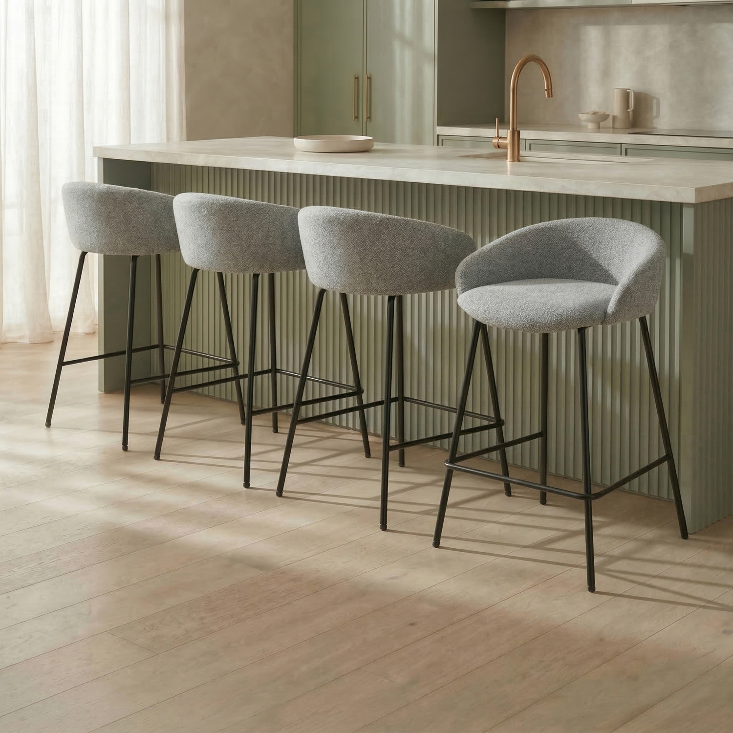 64.5cm Elsa Upholstered Barstools