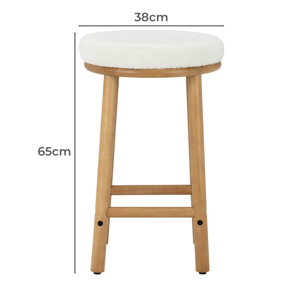 65cm Chester Boucle Bar Stools