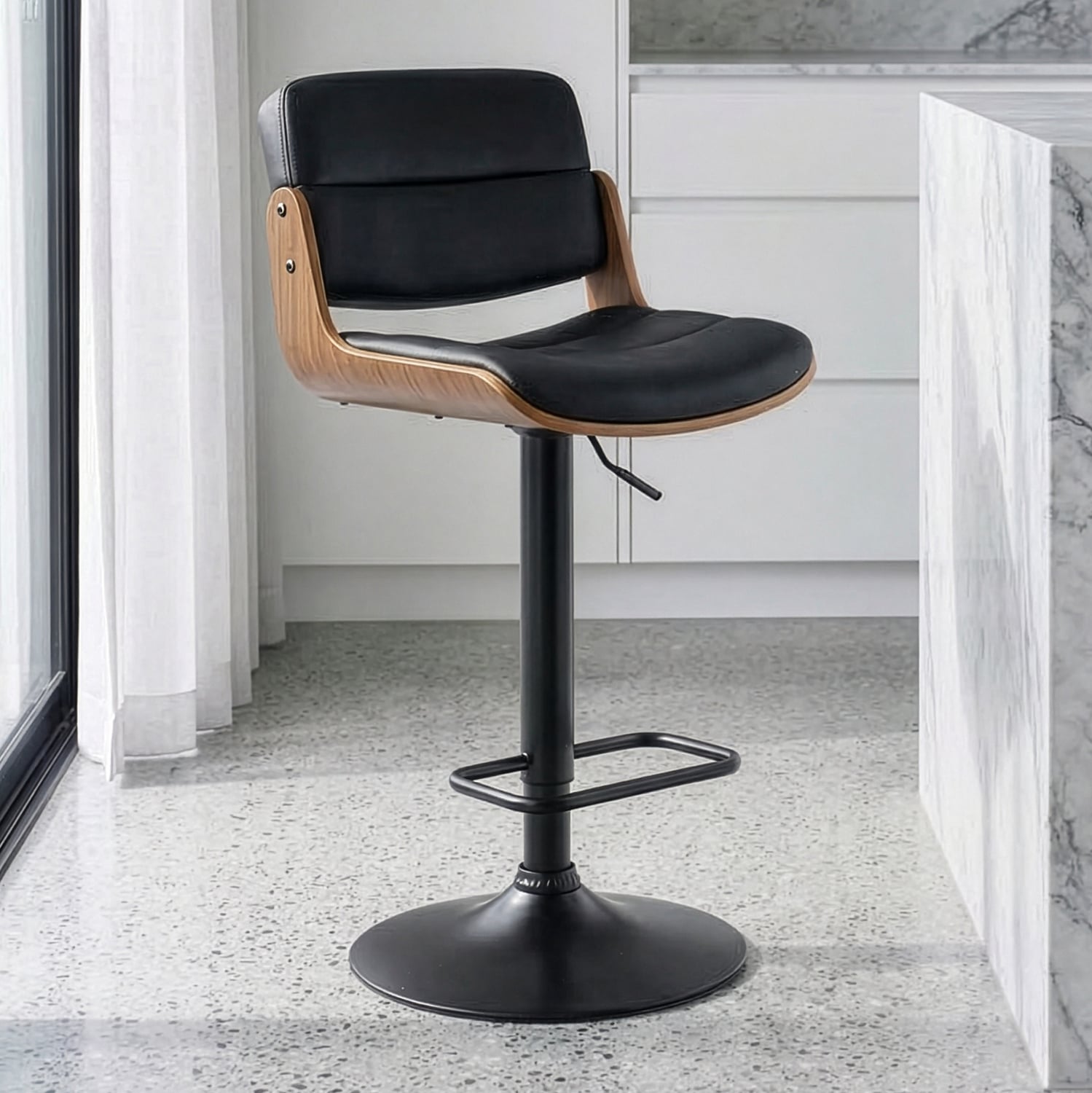 Rocket Mid-Back Adjustable Barstool