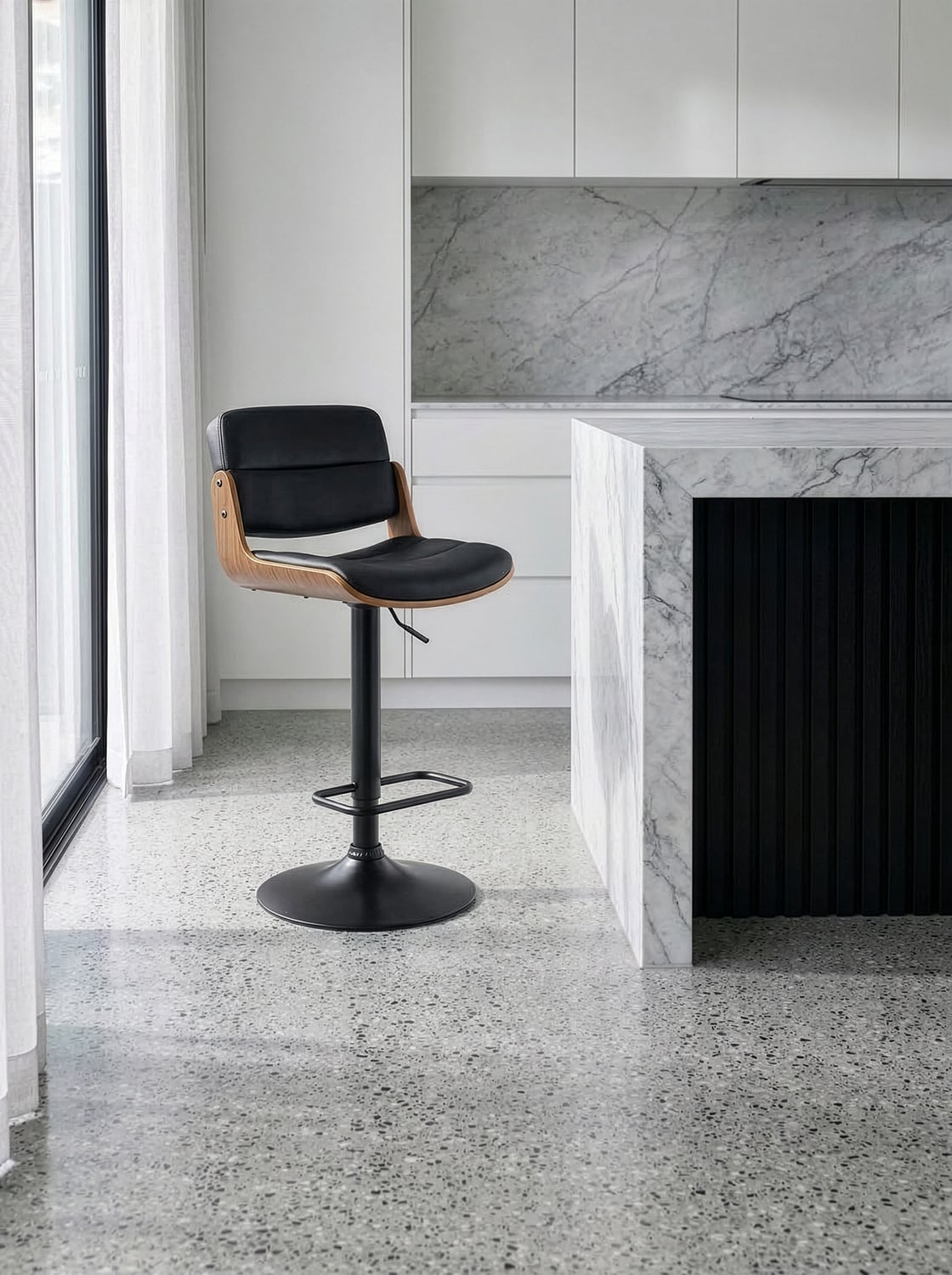 Rocket Mid-Back Adjustable Barstool