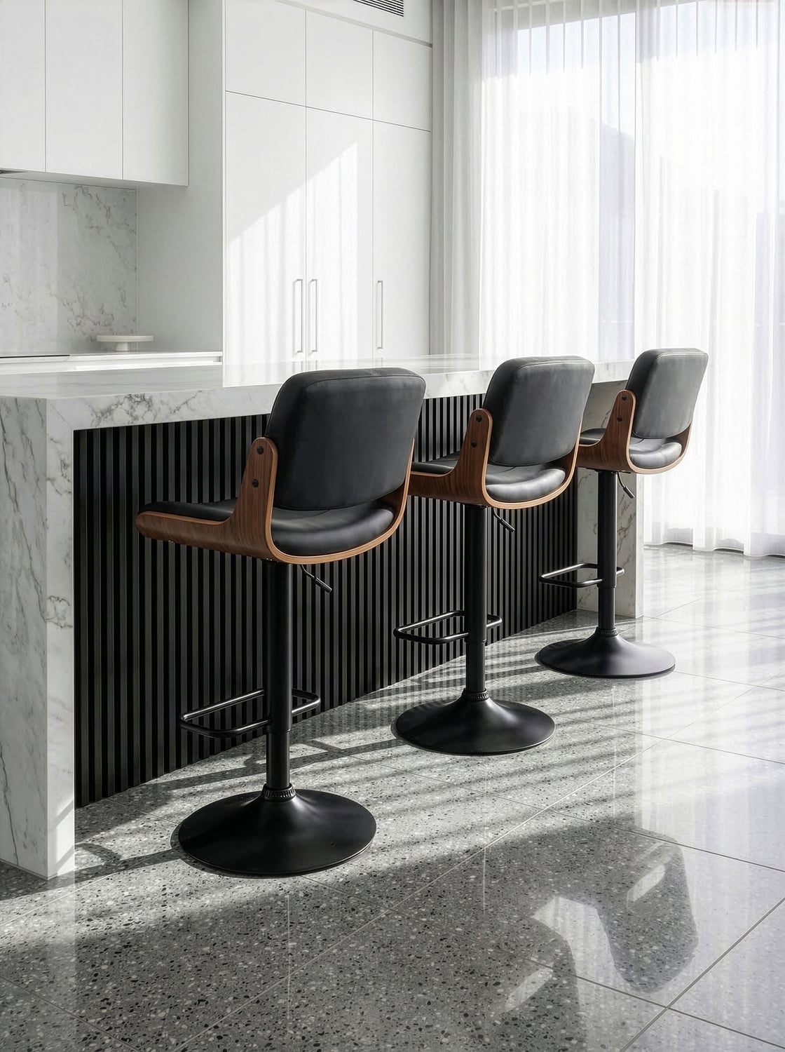 Rocket Mid-Back Adjustable Barstool