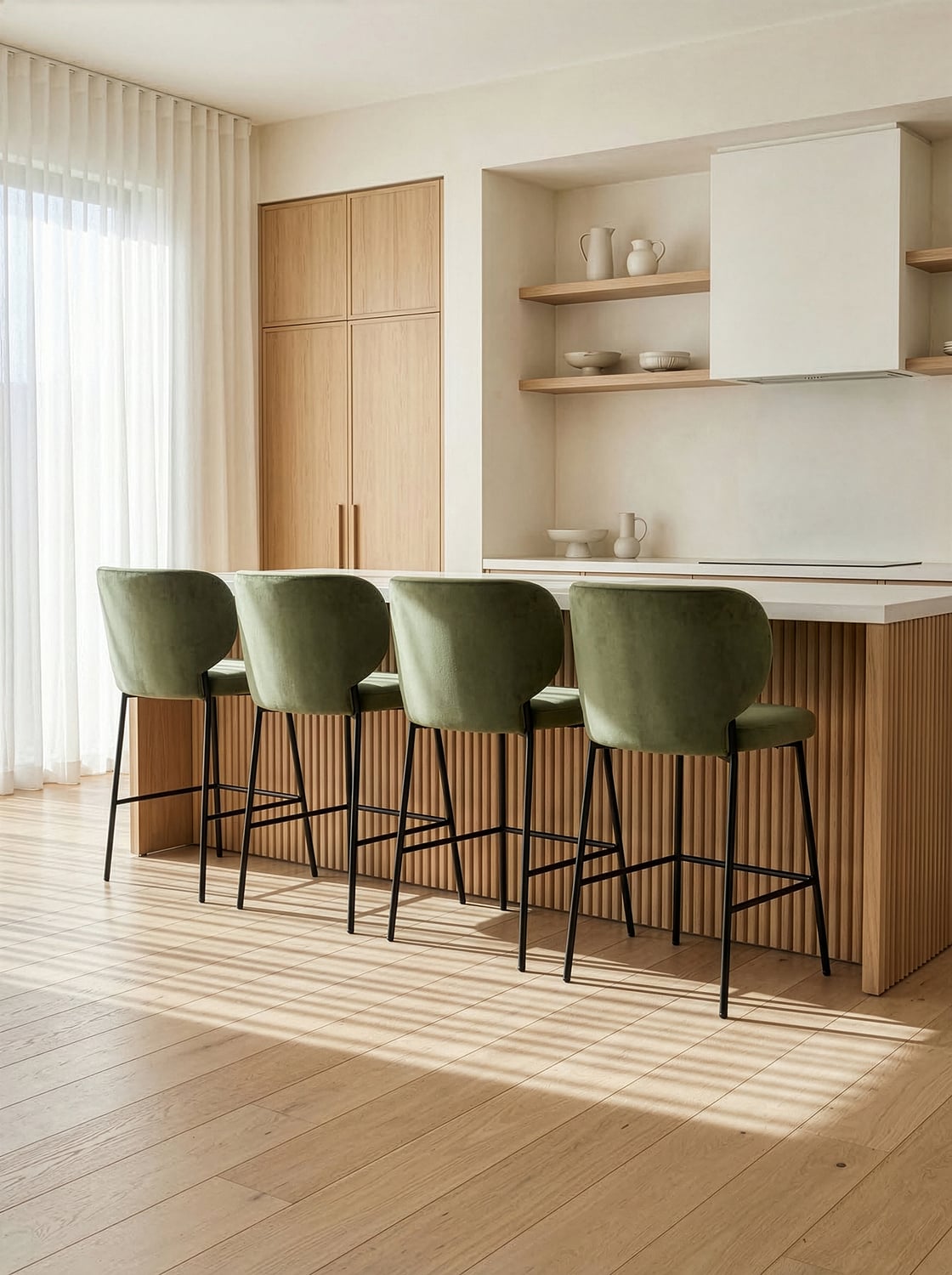 66cm Petra Upholstered Bar Stools
