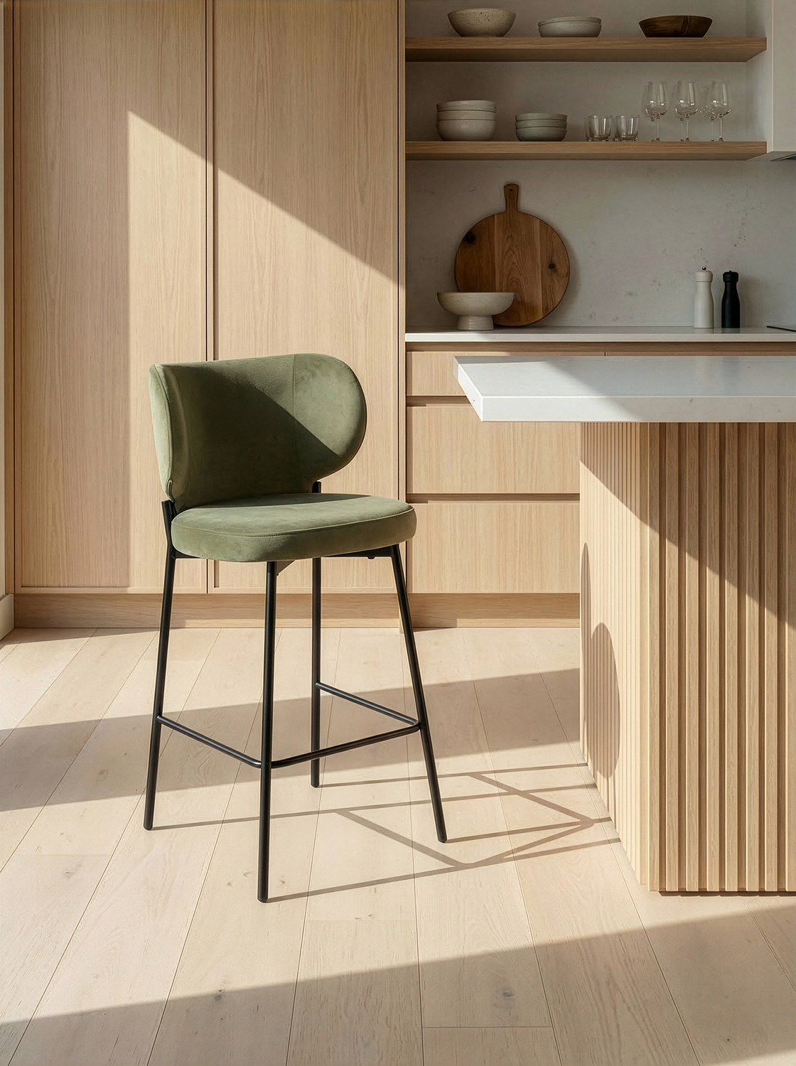 66cm Petra Upholstered Bar Stools