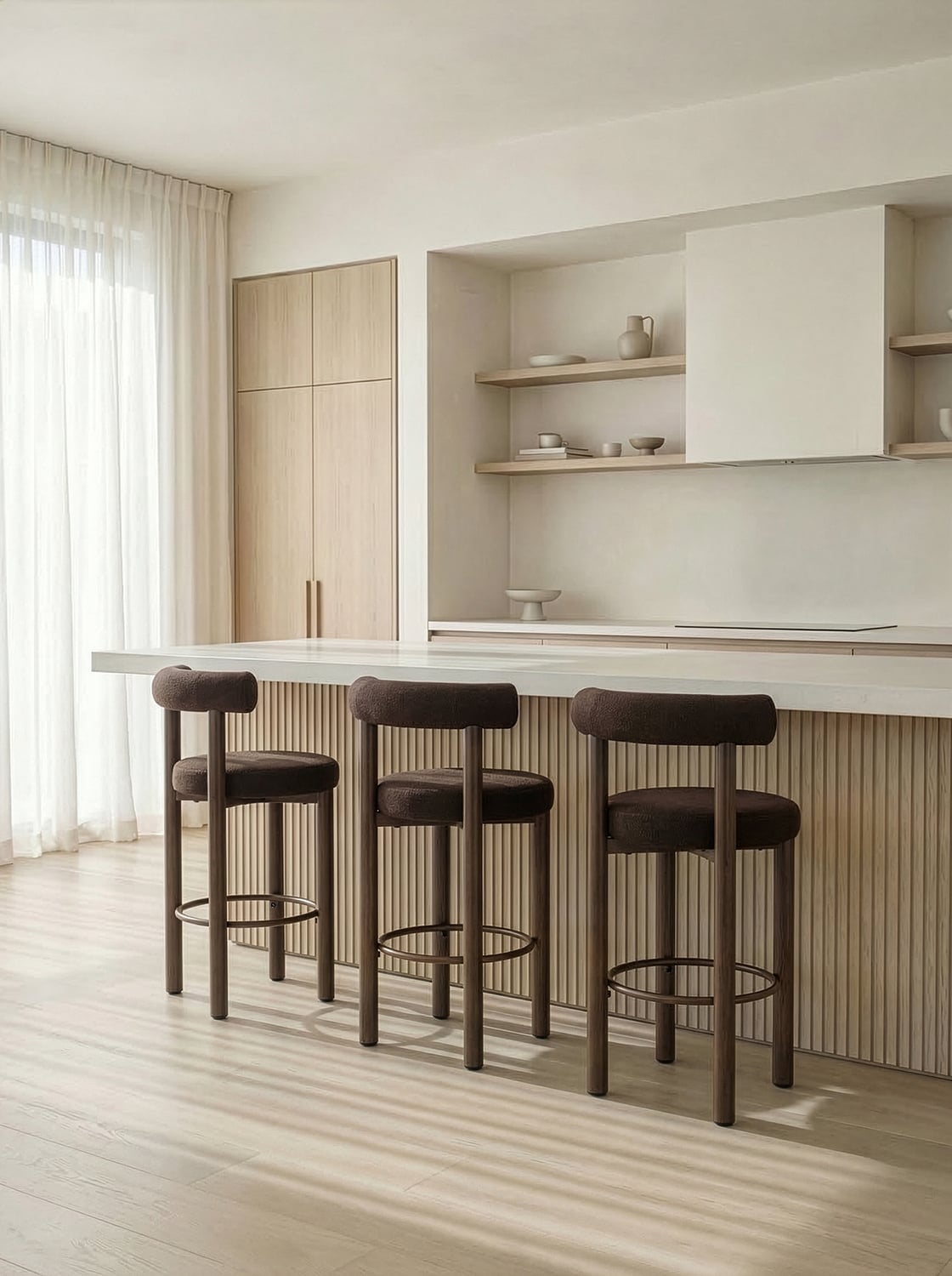 66.5cm Roselin Boucle Bar Stools