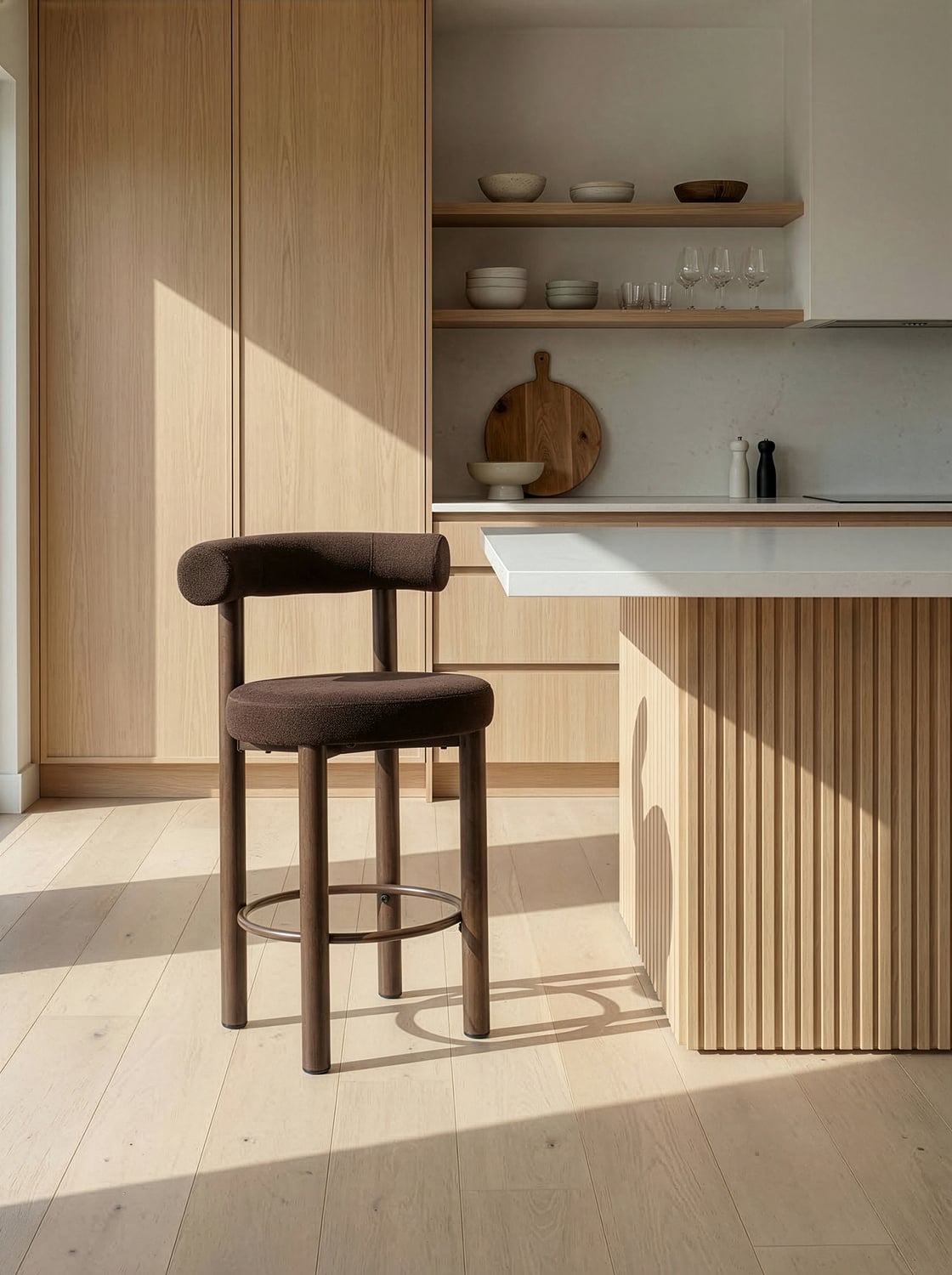 66.5cm Roselin Boucle Bar Stools