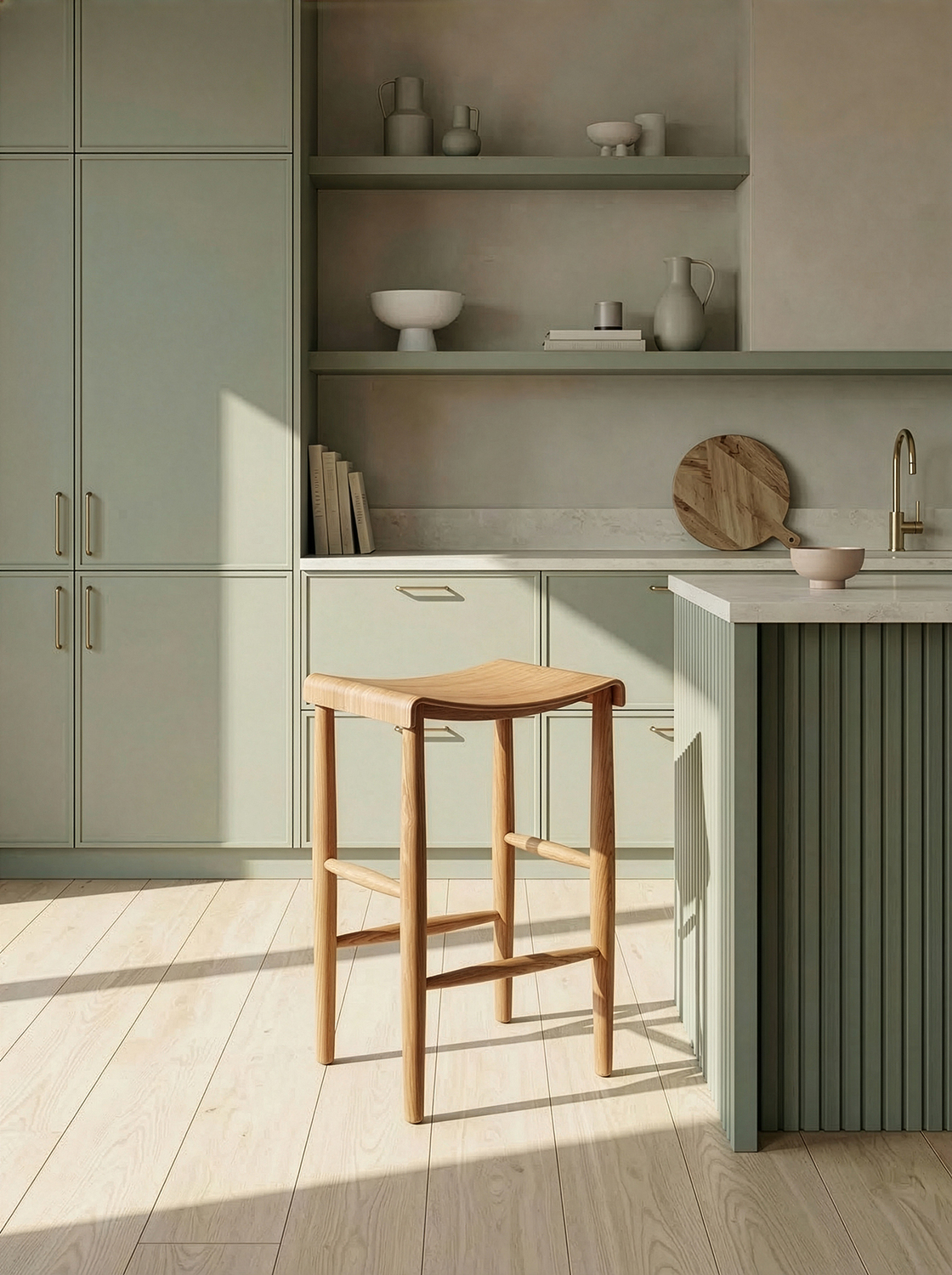 65cm Kobe Ash Wood Barstool
