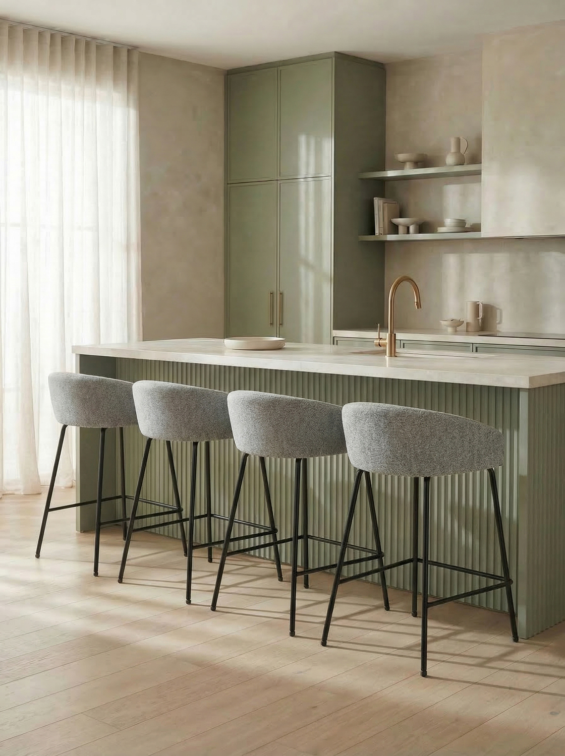 64.5cm Elsa Upholstered Barstools