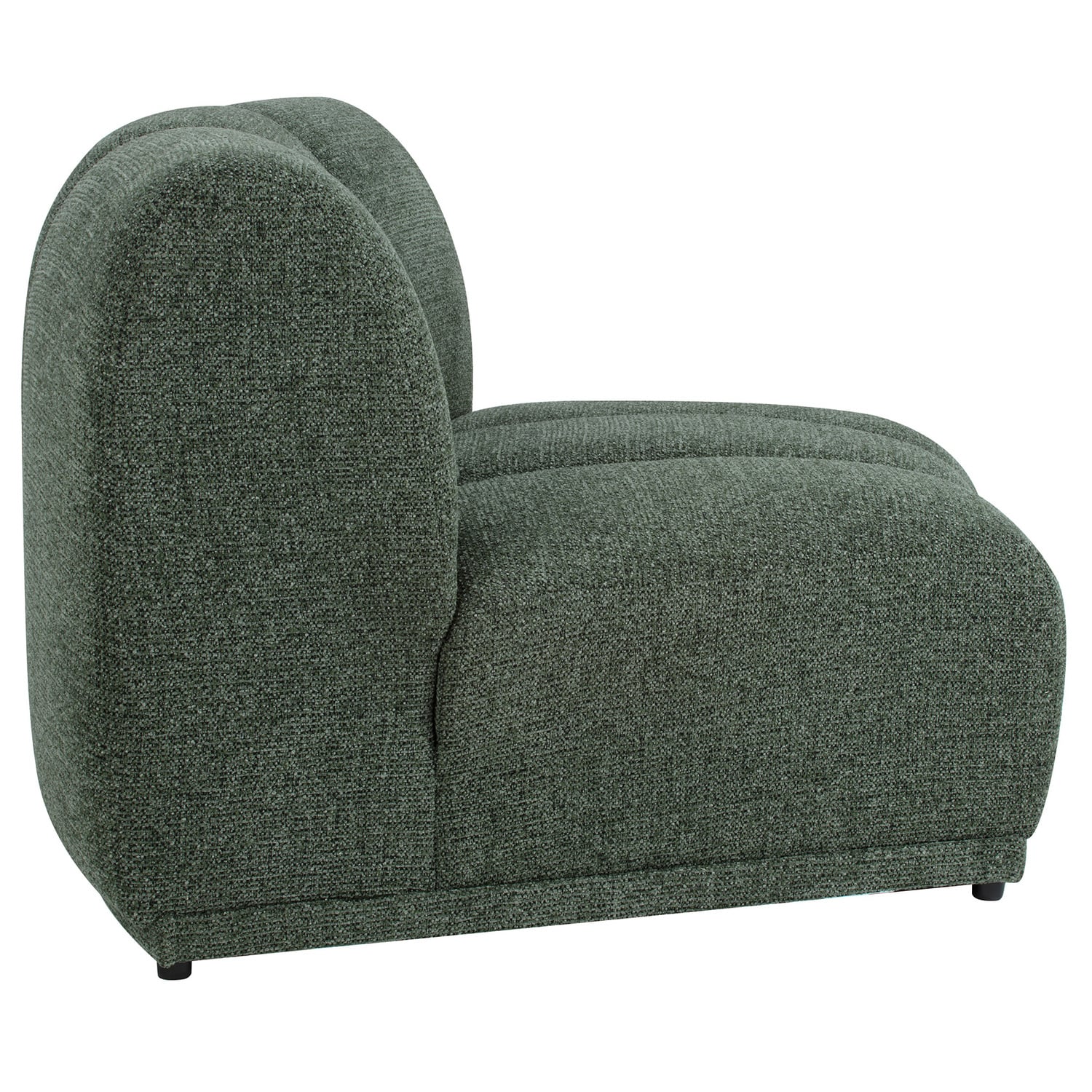 Arco Curved Chenille Armless Chair