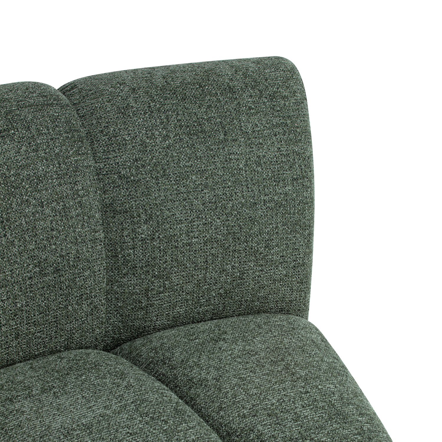 Arco Curved Chenille Armless Chair