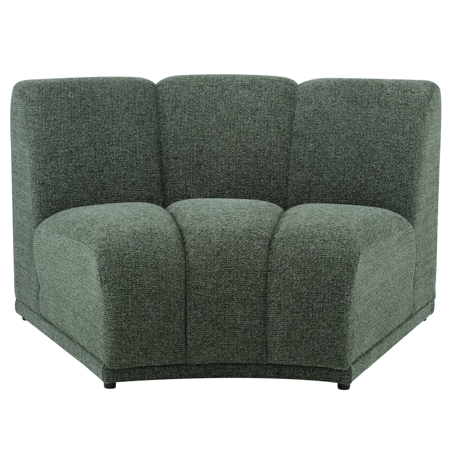 Arco Curved Chenille Armless Chair