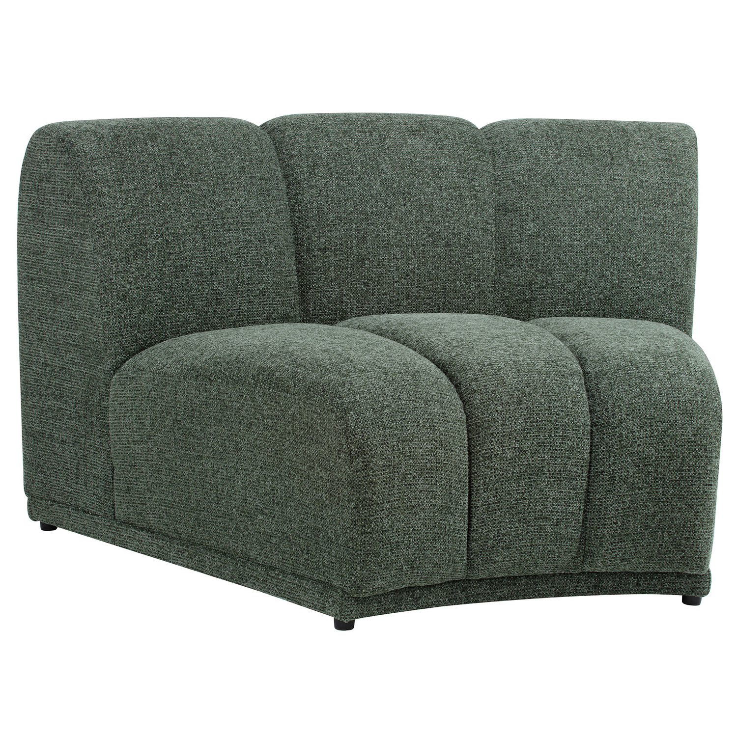Arco Curved Chenille Armless Chair