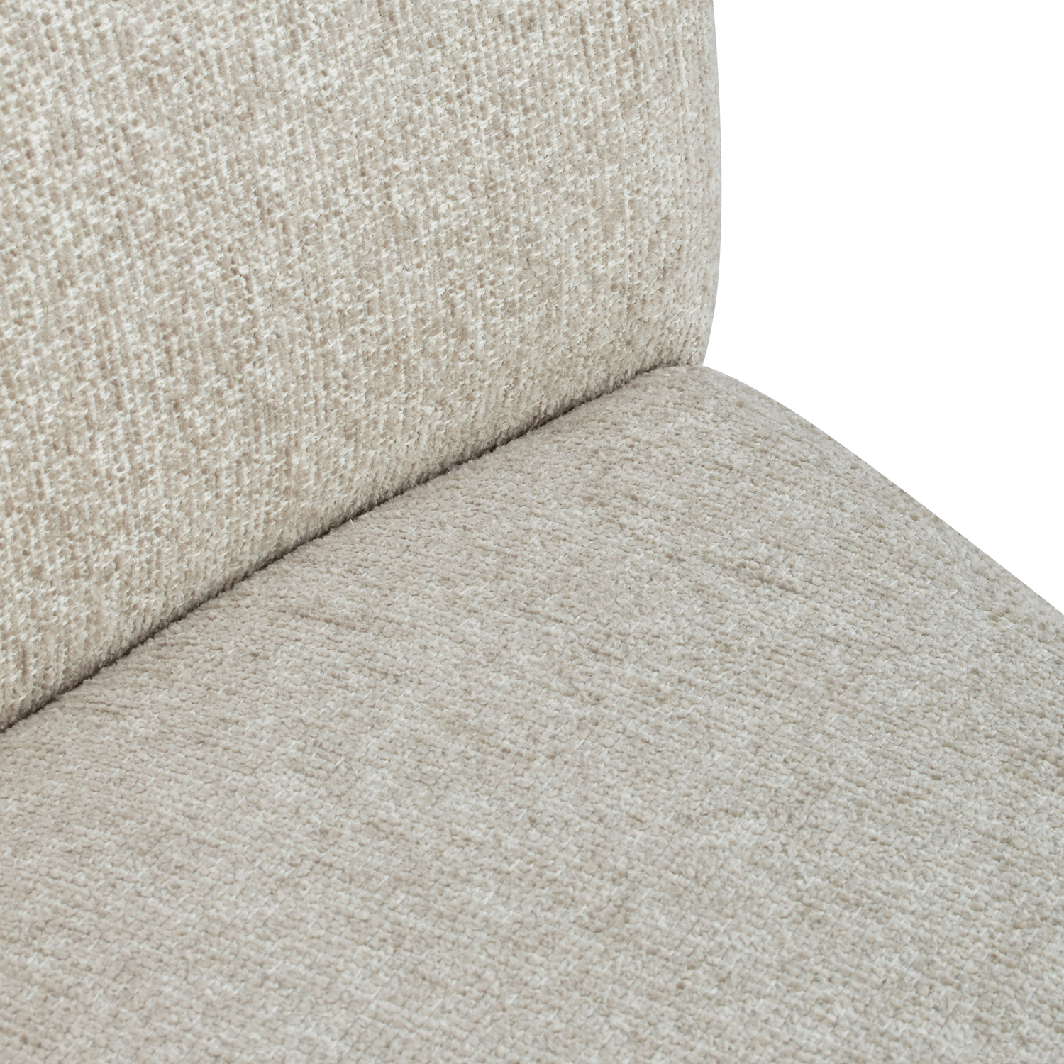 Cescent Wedge Chenille Armless Chair