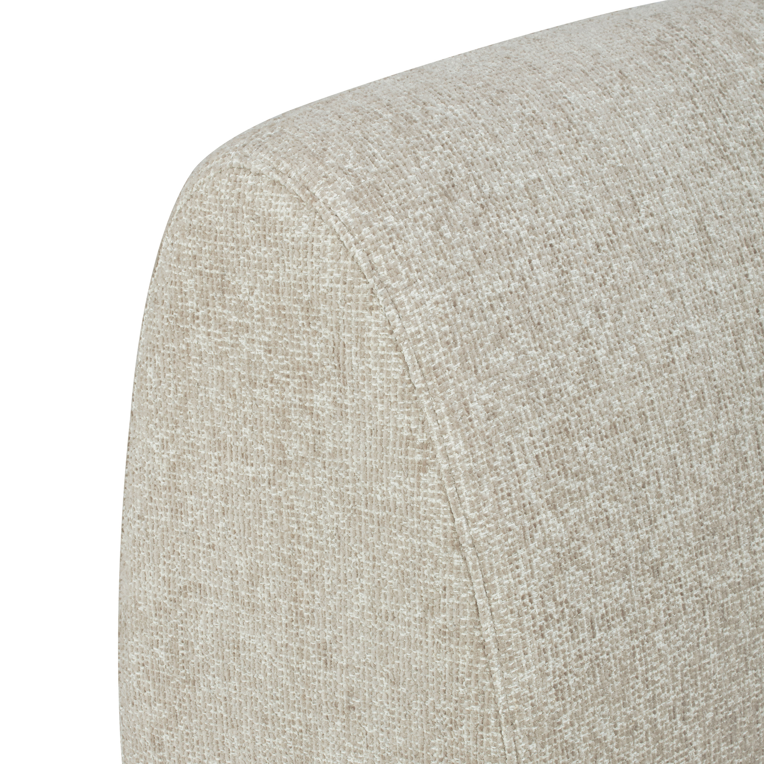 Cescent Wedge Chenille Armless Chair