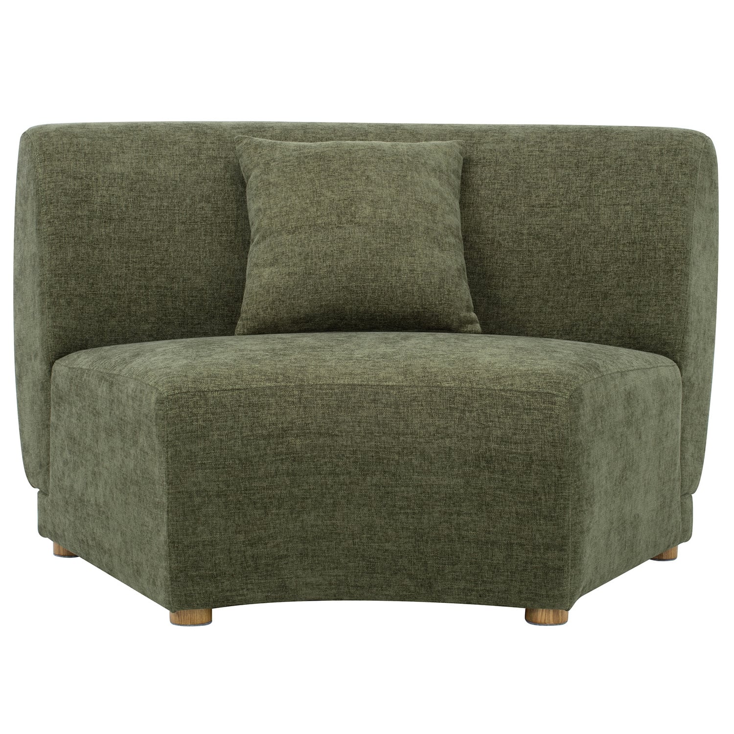 Cescent Wedge Chenille Armless Chair