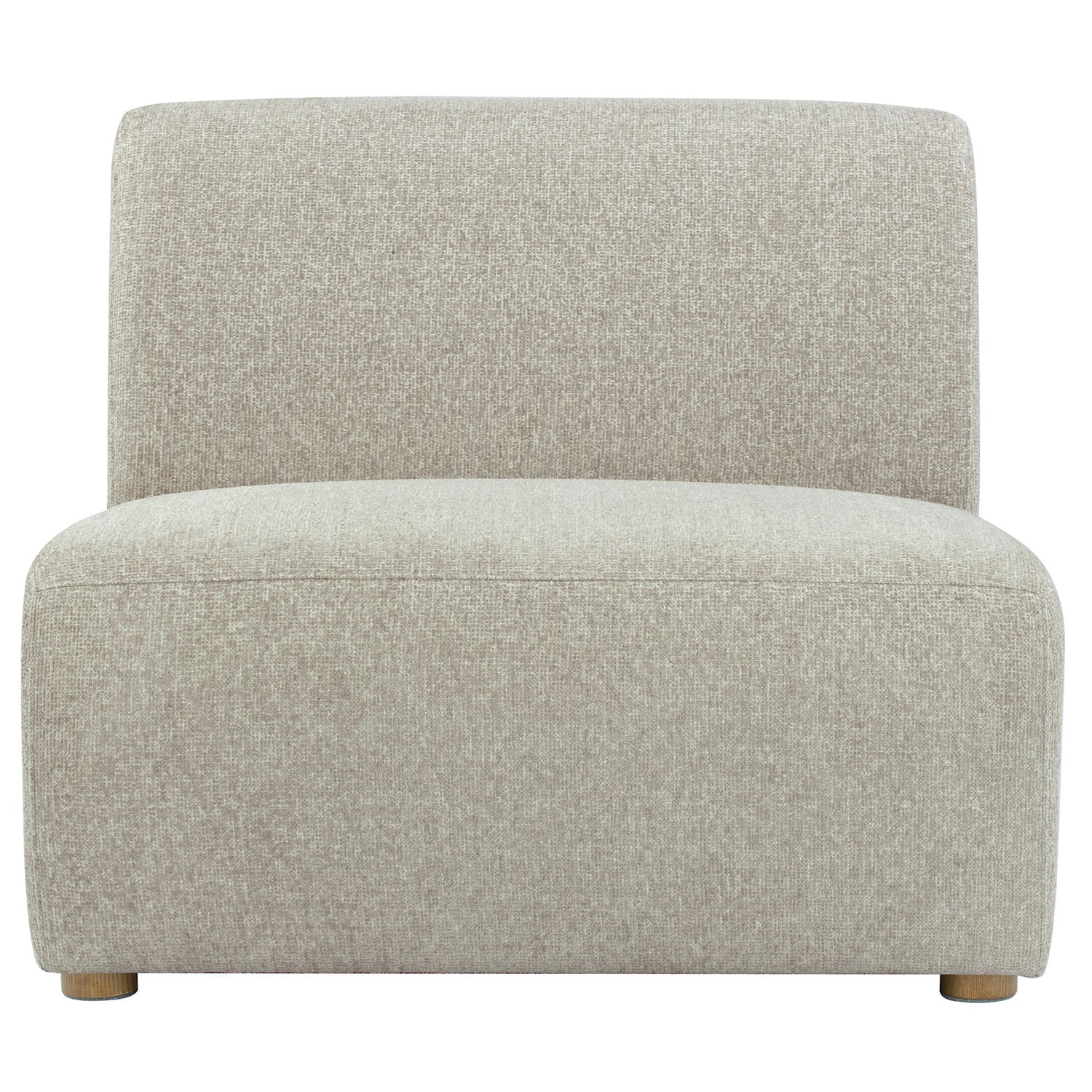 Crescent Chenille Armless Chair
